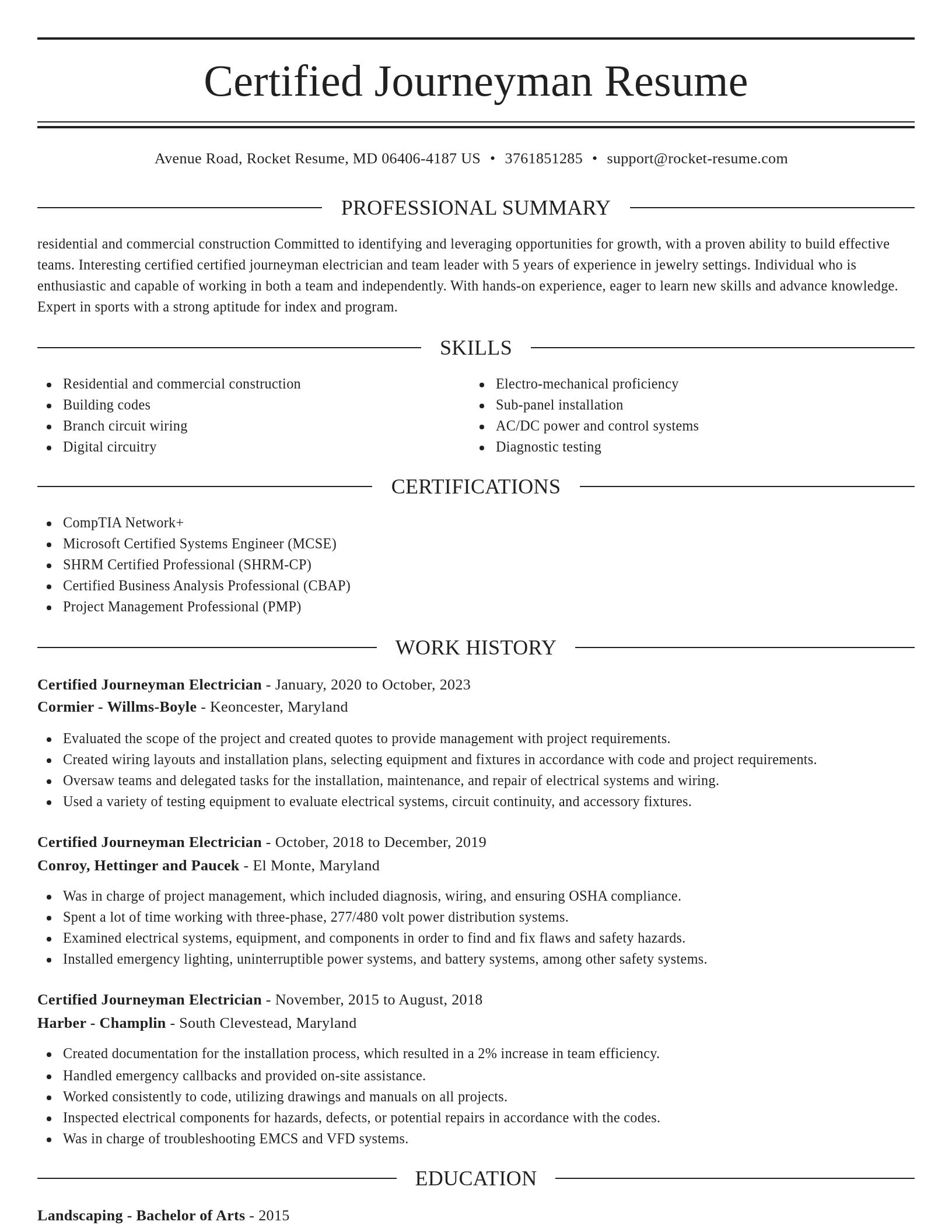 Elegant resume template