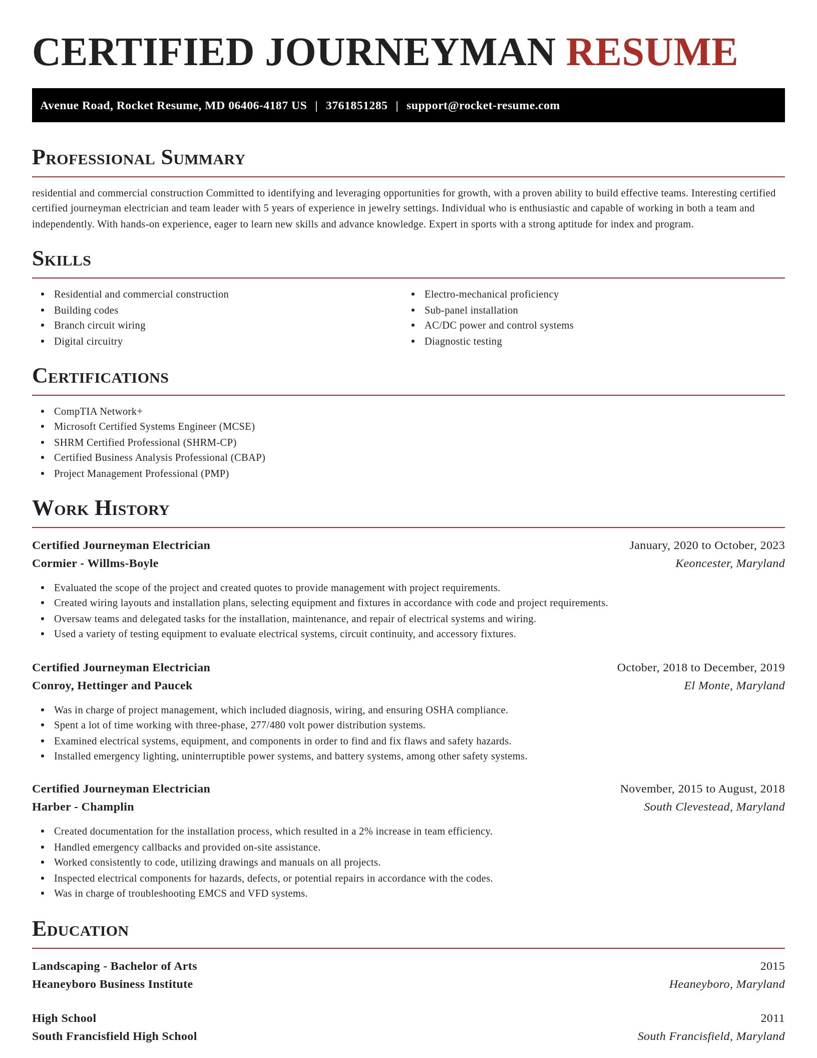 Exquisite resume template