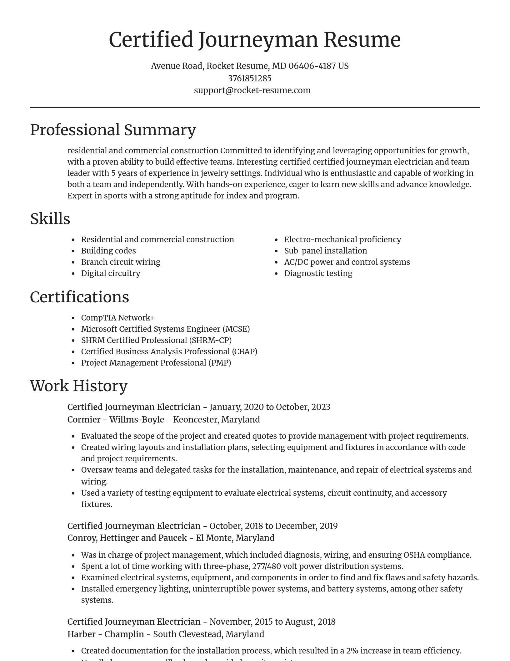 Focal Point resume template
