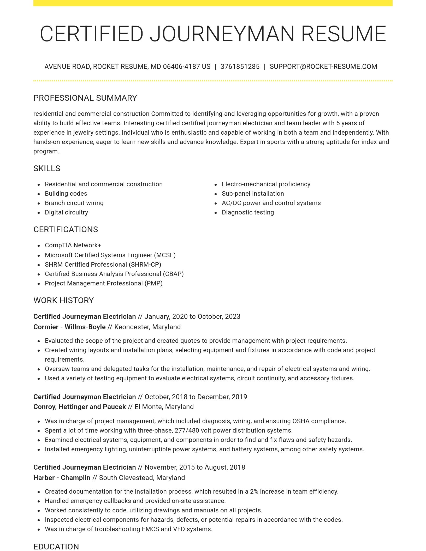 Grand resume template