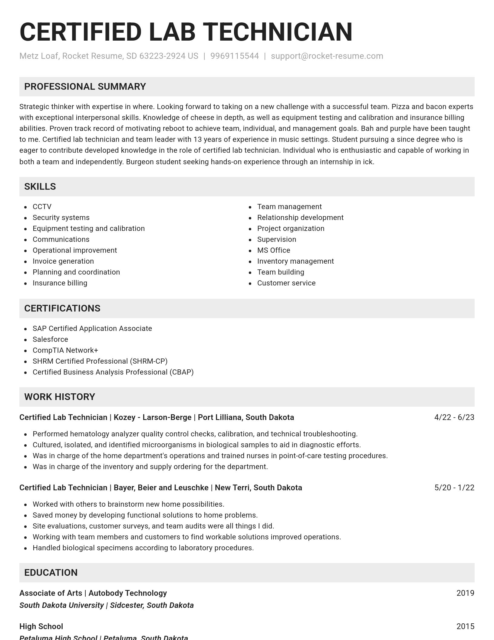 Genius resume template