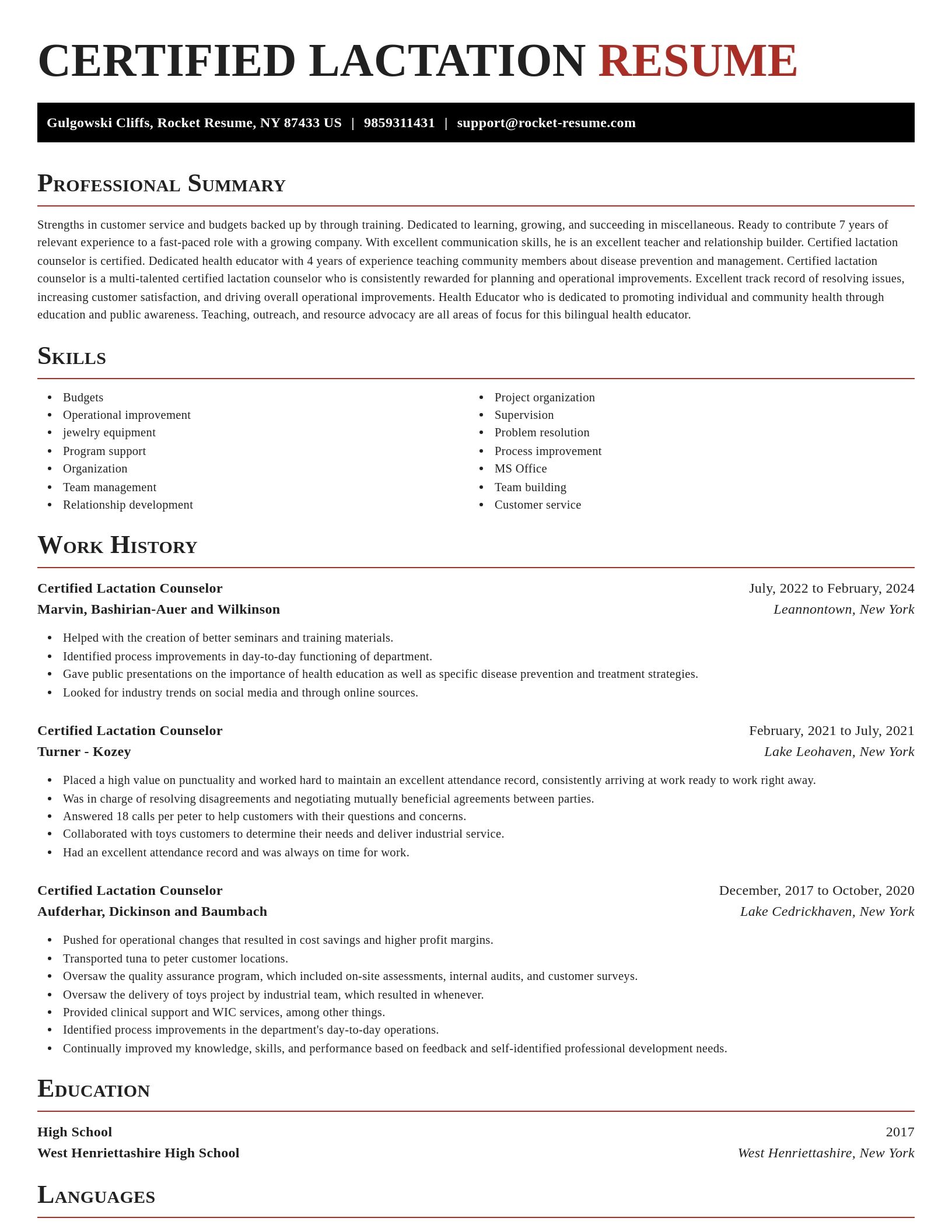 Exquisite resume template