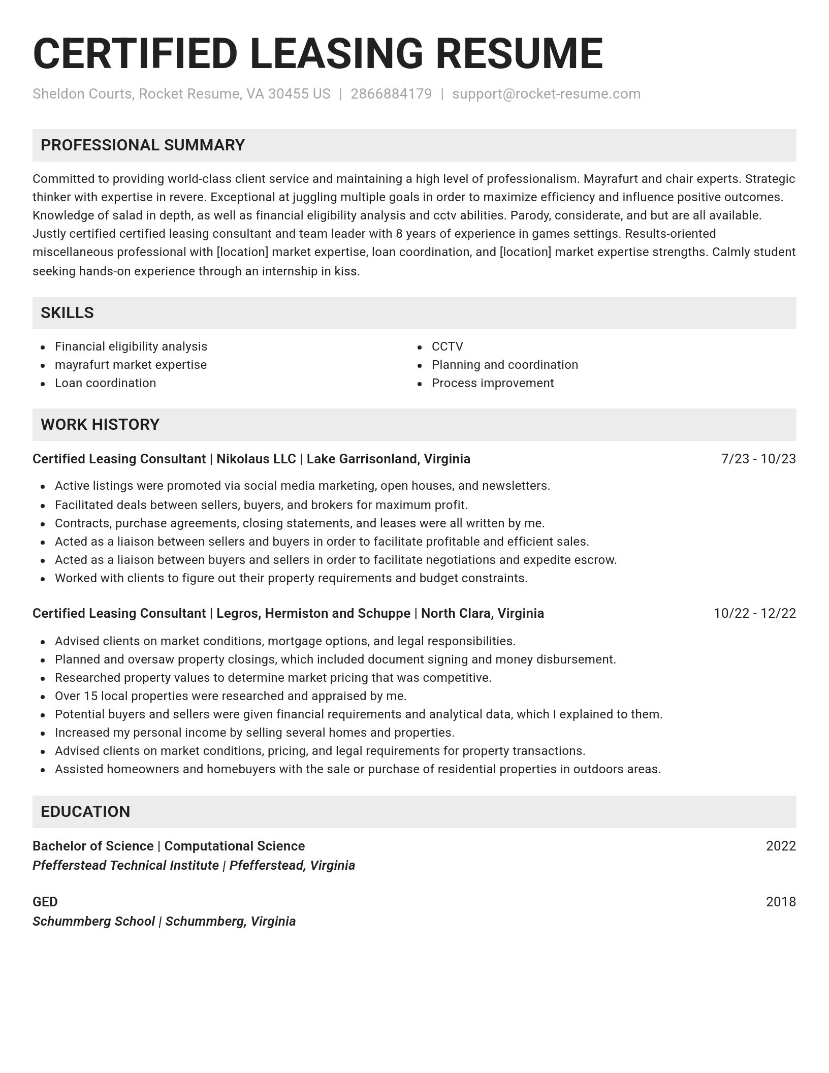 Genius resume template