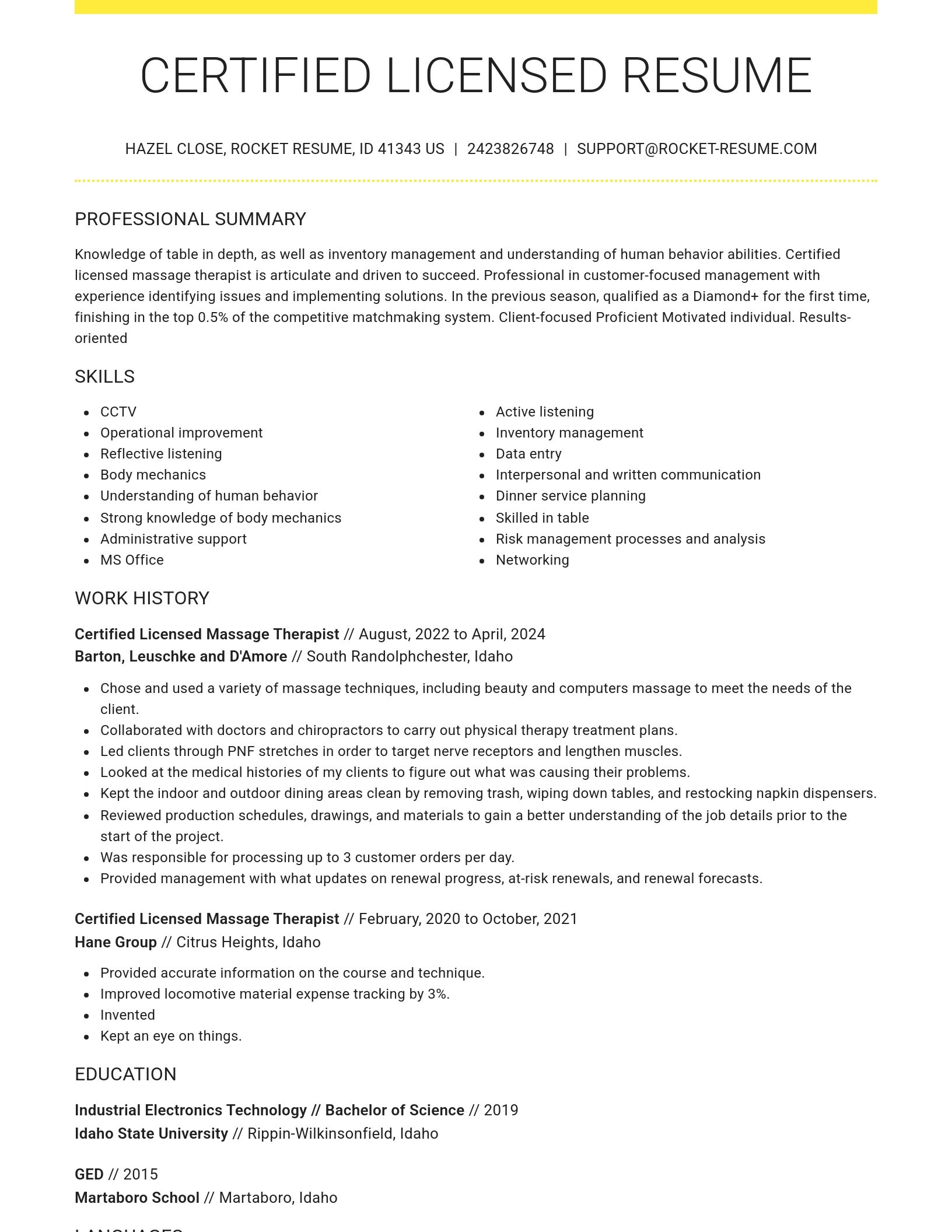Grand resume template