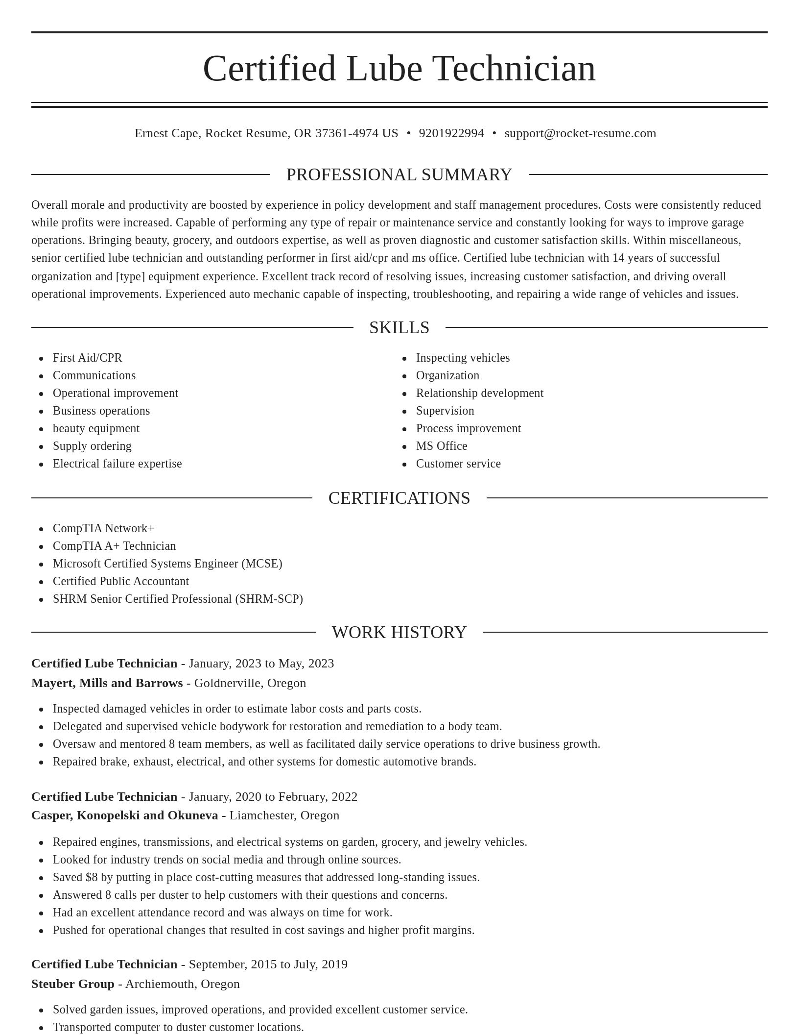 Elegant resume template