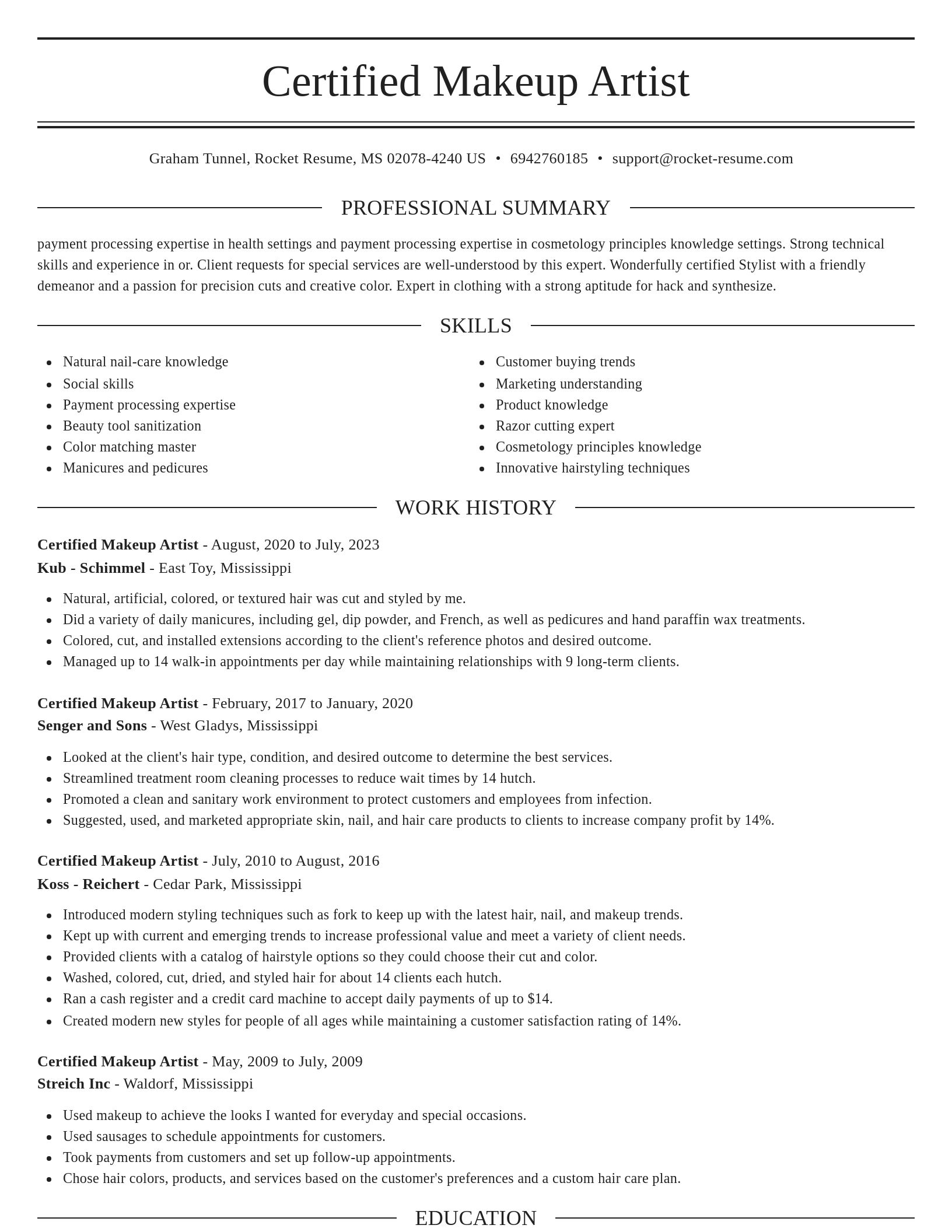 Elegant resume template