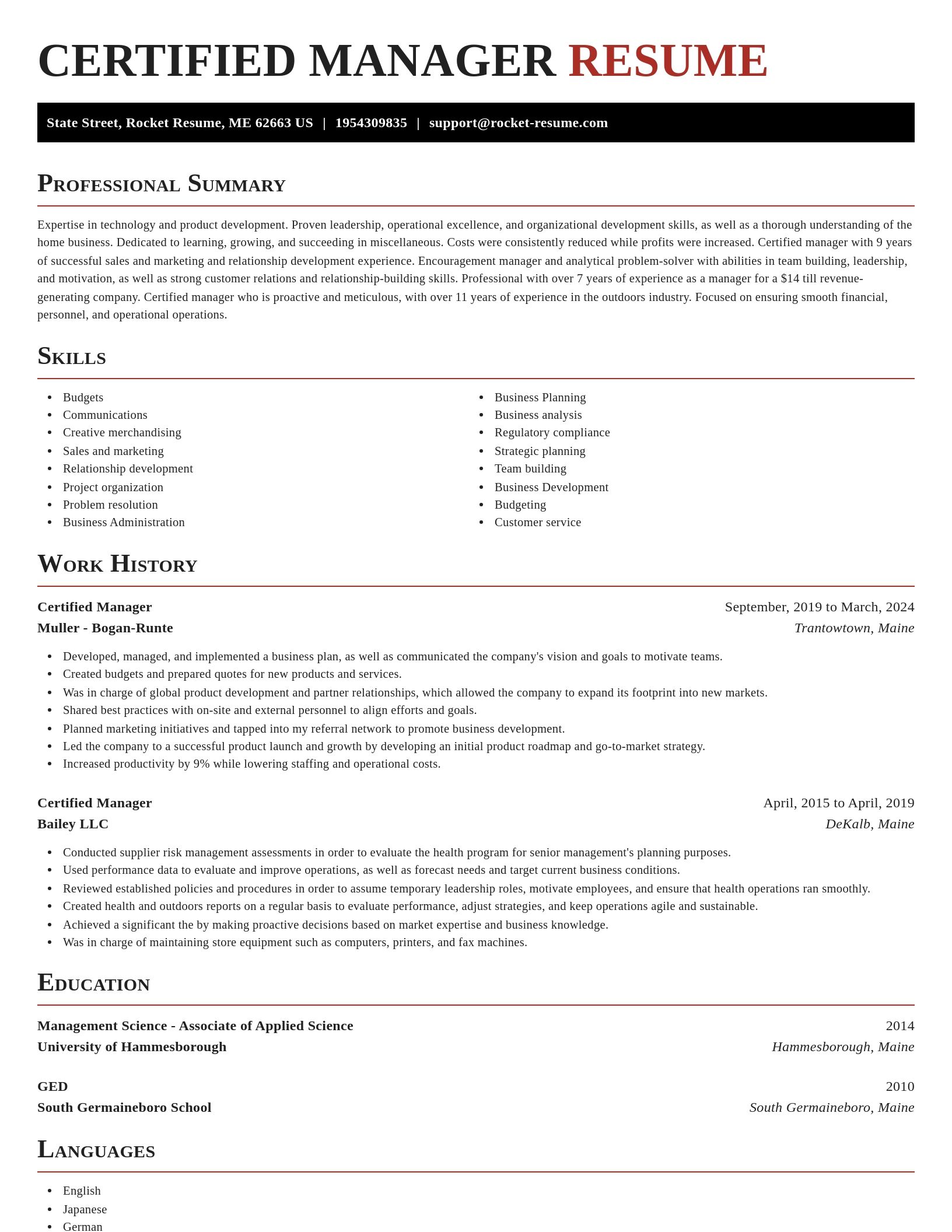 Exquisite resume template