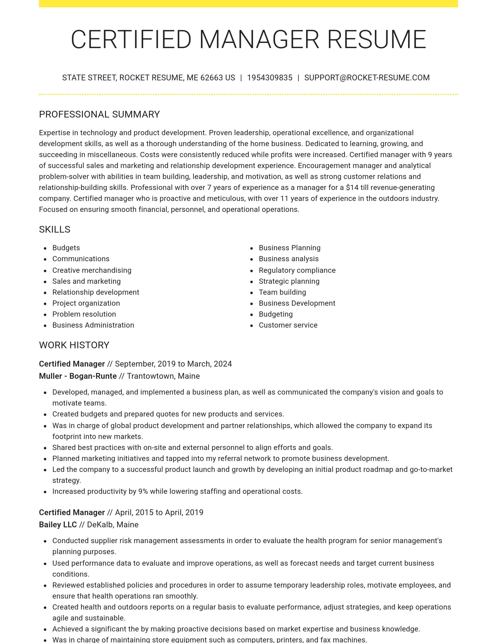 Grand resume template