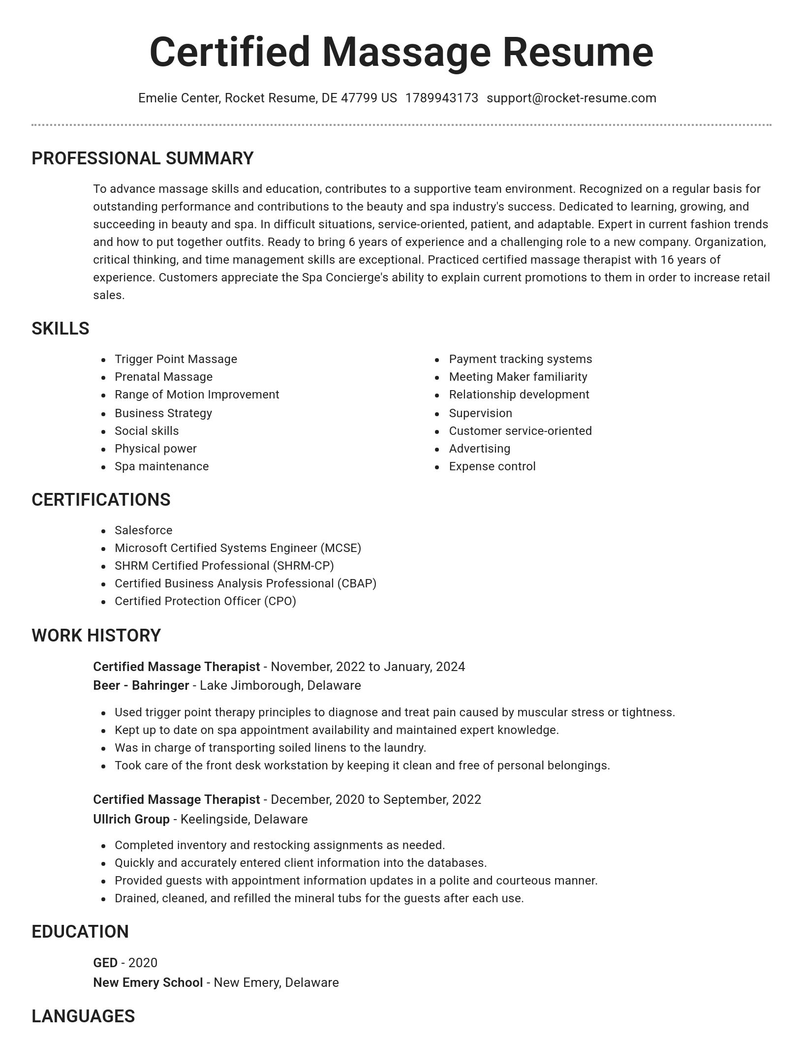 Brilliant resume template