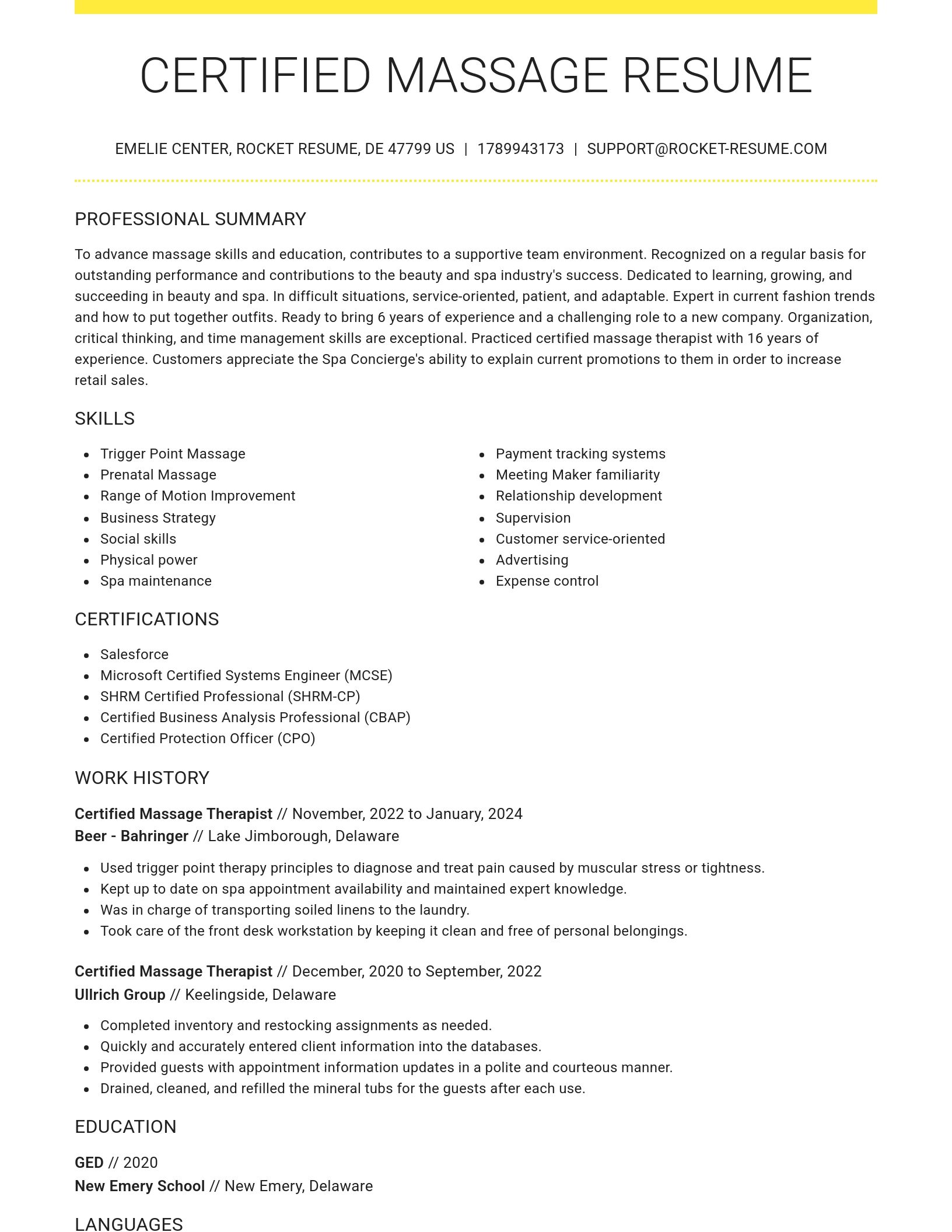 Grand resume template
