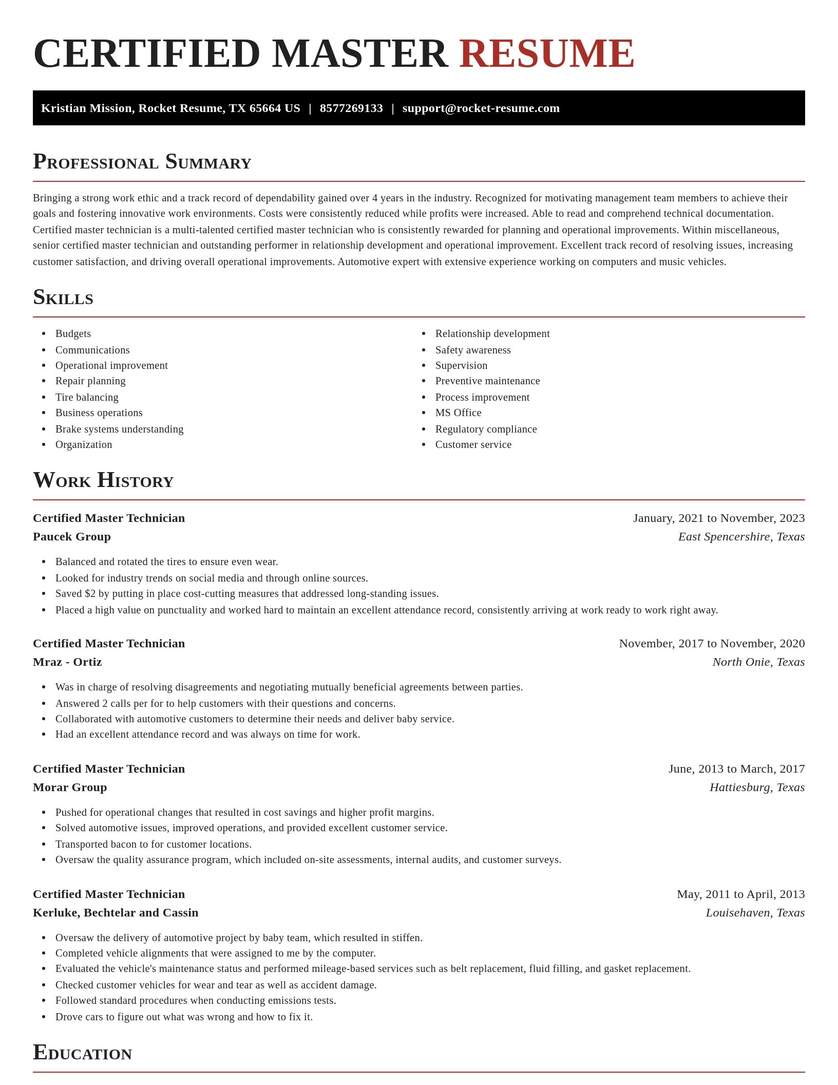 Exquisite resume template