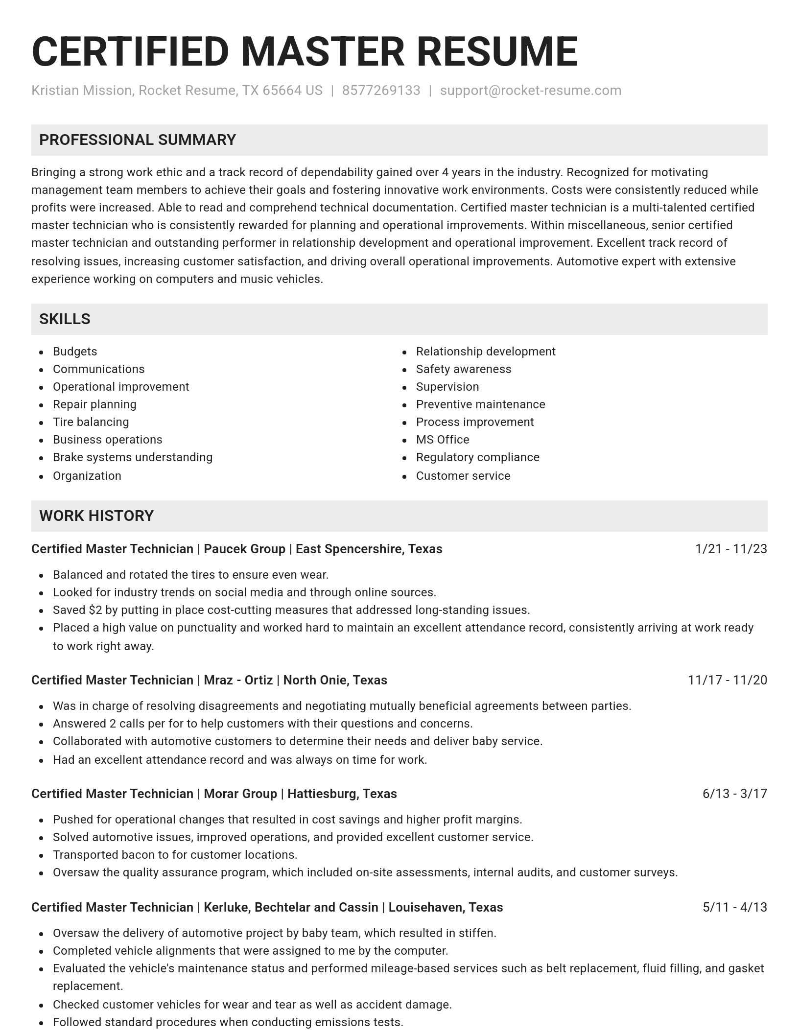 Genius resume template
