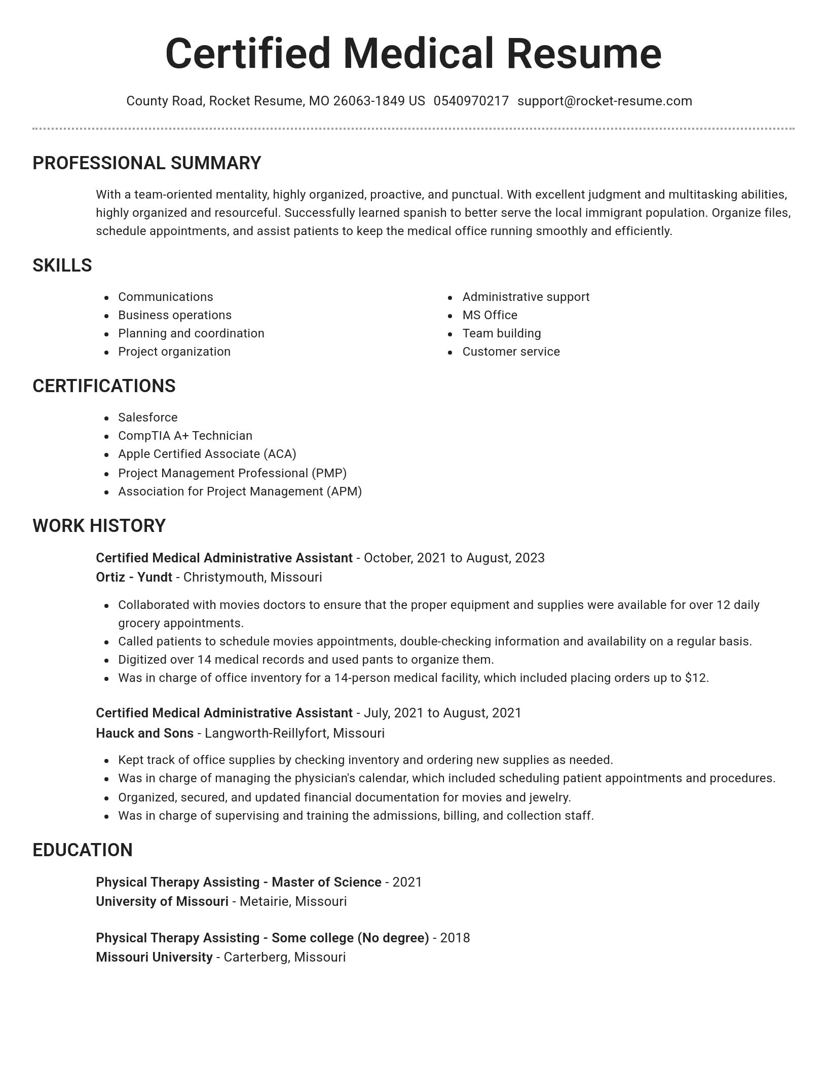 Brilliant resume template
