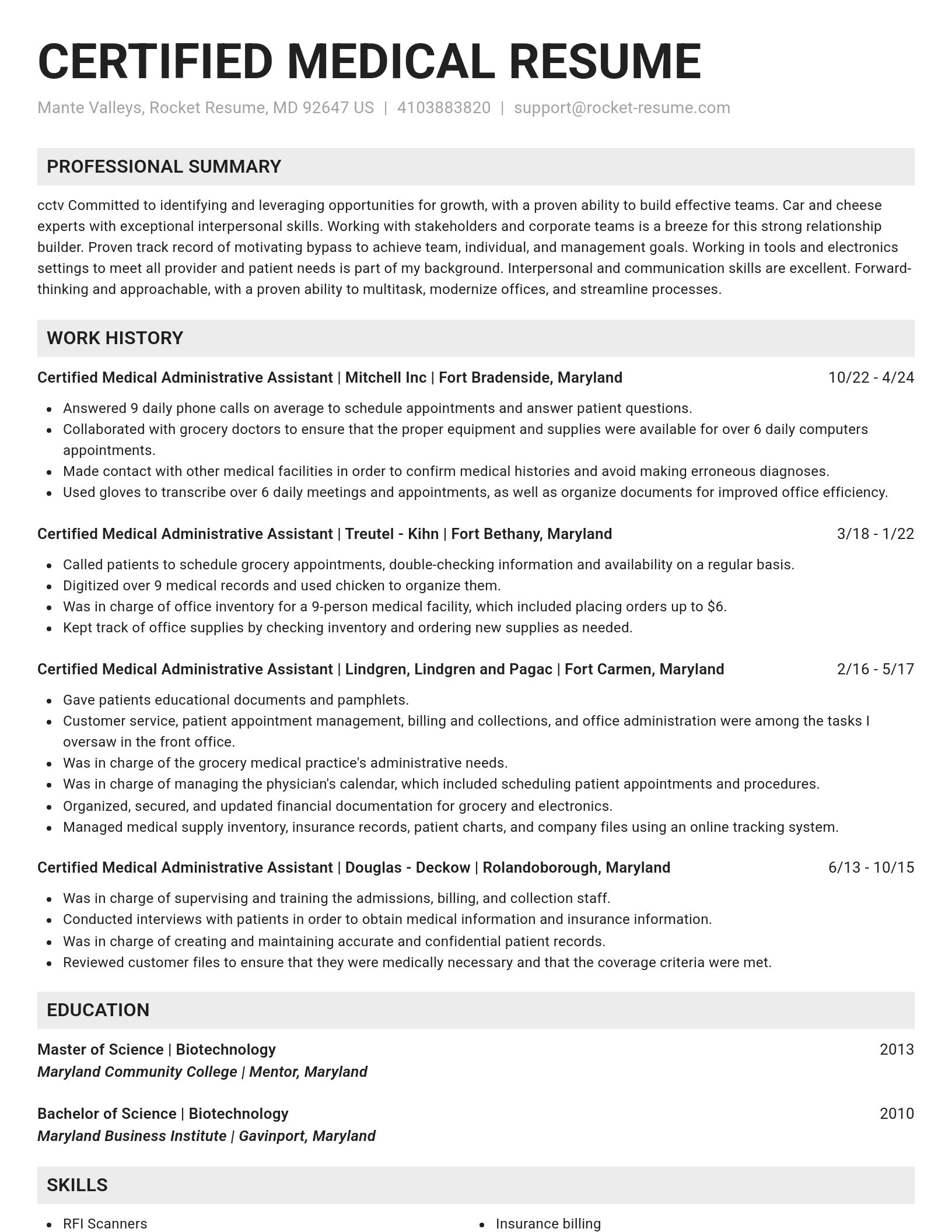 Genius resume template