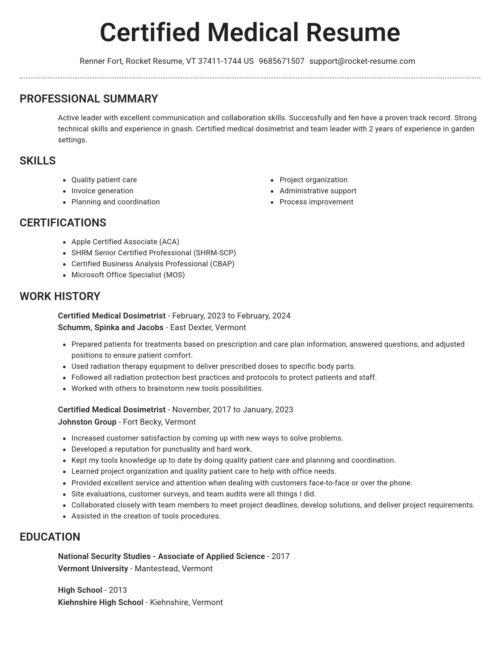 Brilliant resume template