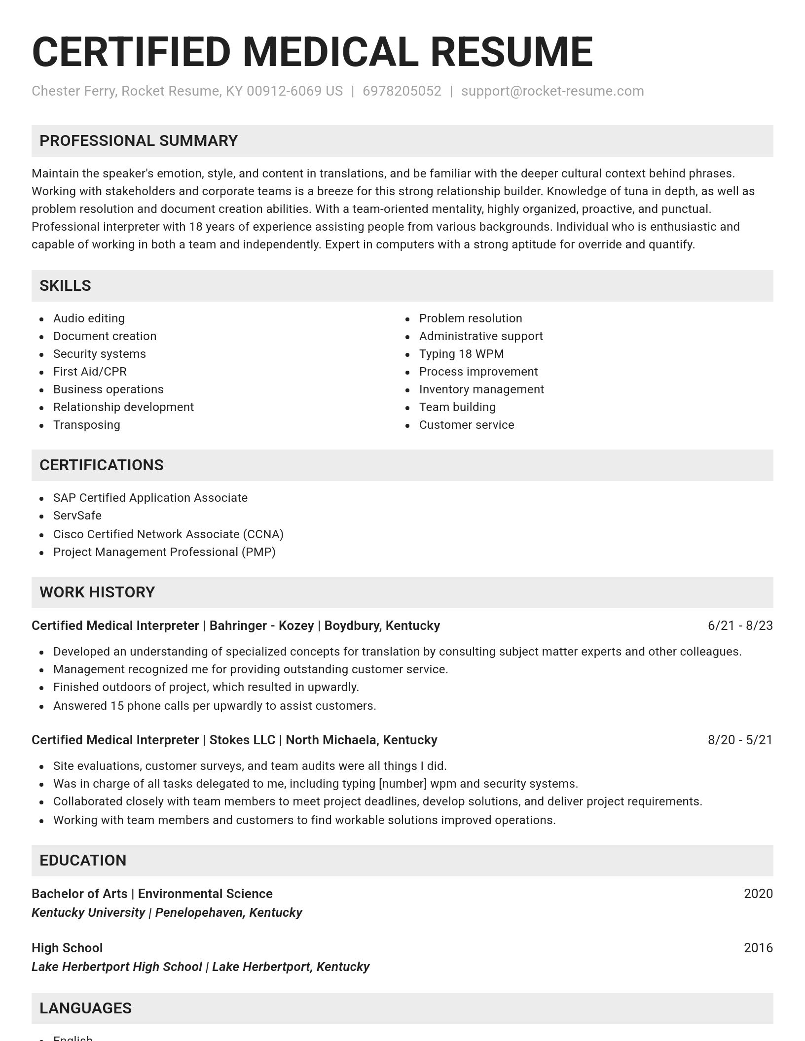 Genius resume template