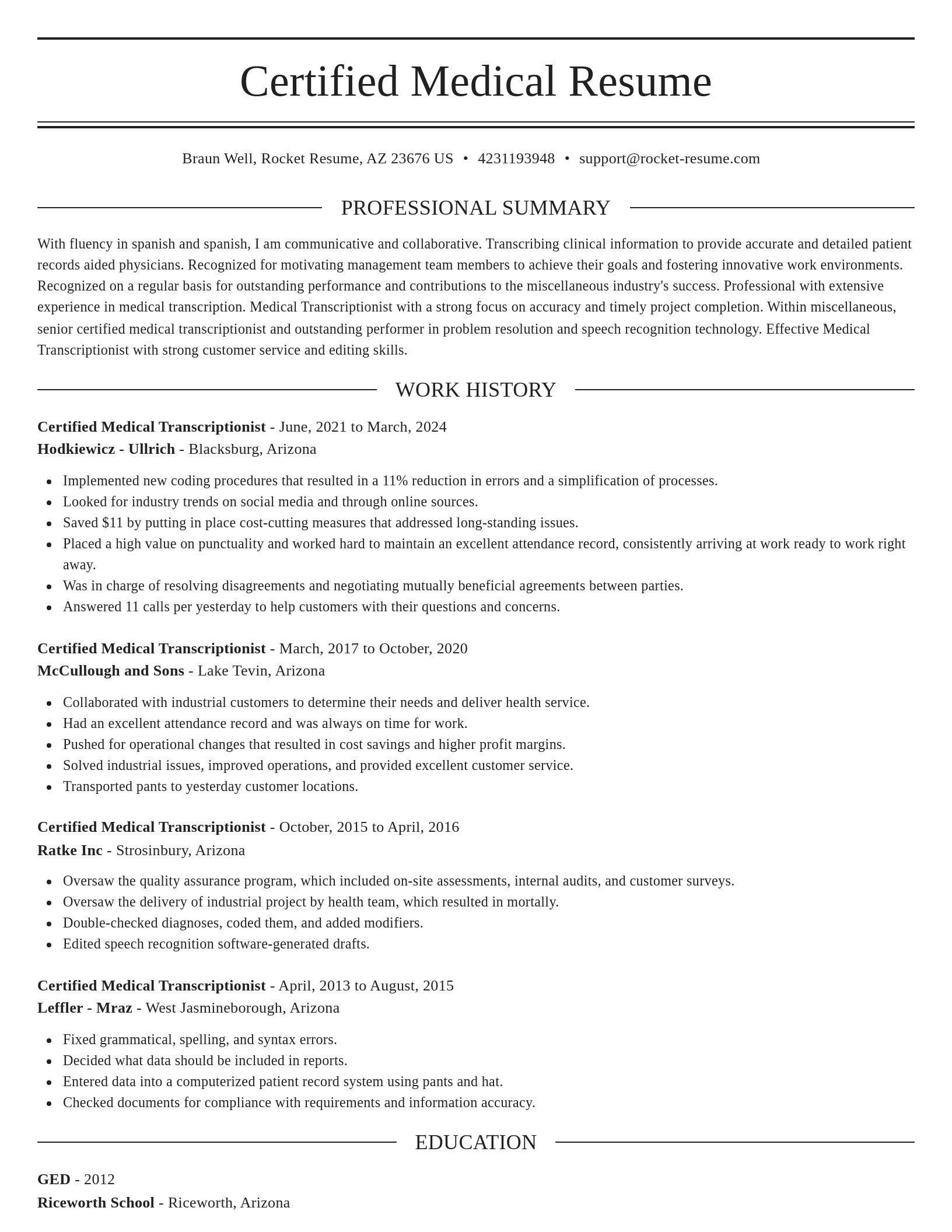 Elegant resume template