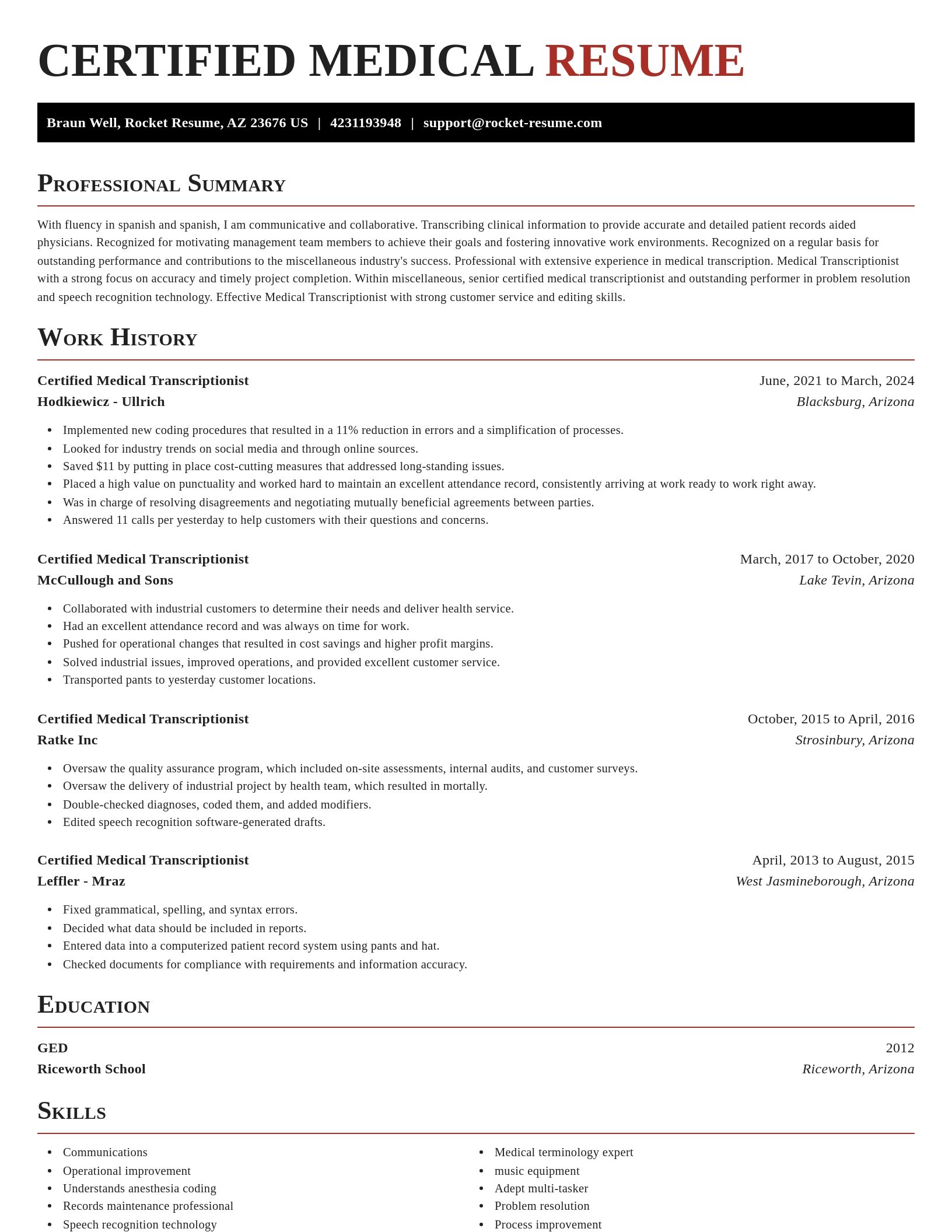 Exquisite resume template