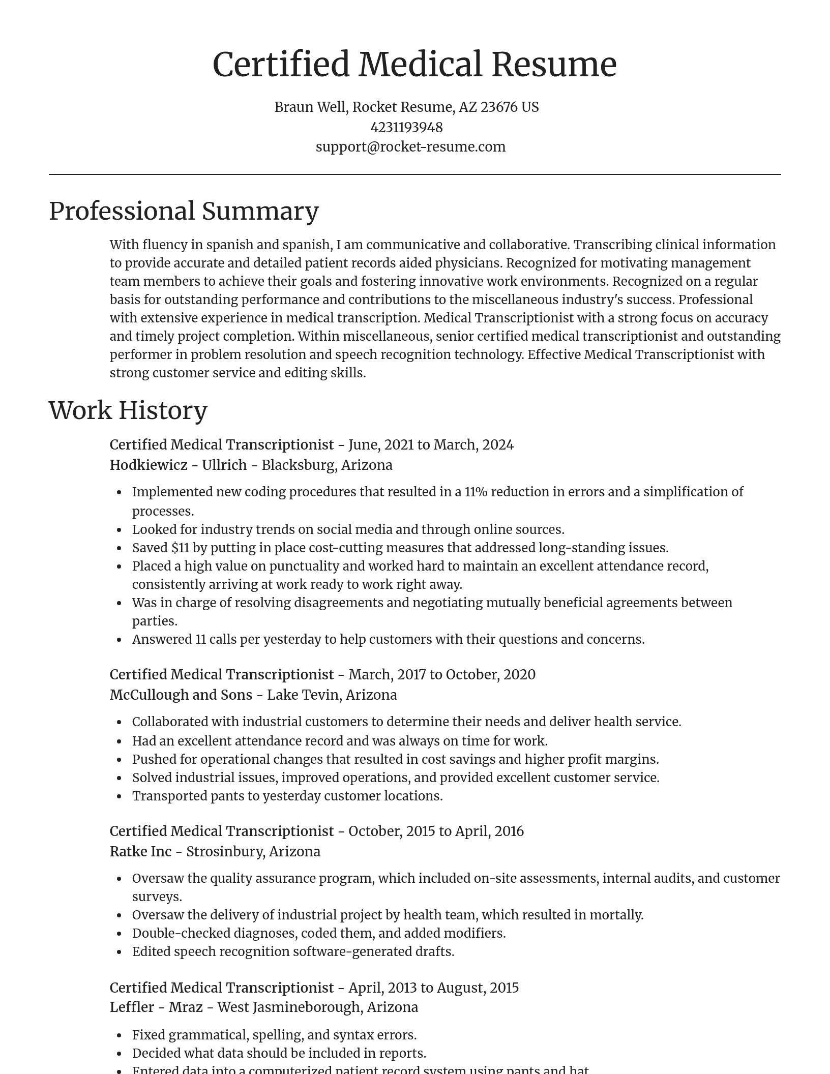 Focal Point resume template