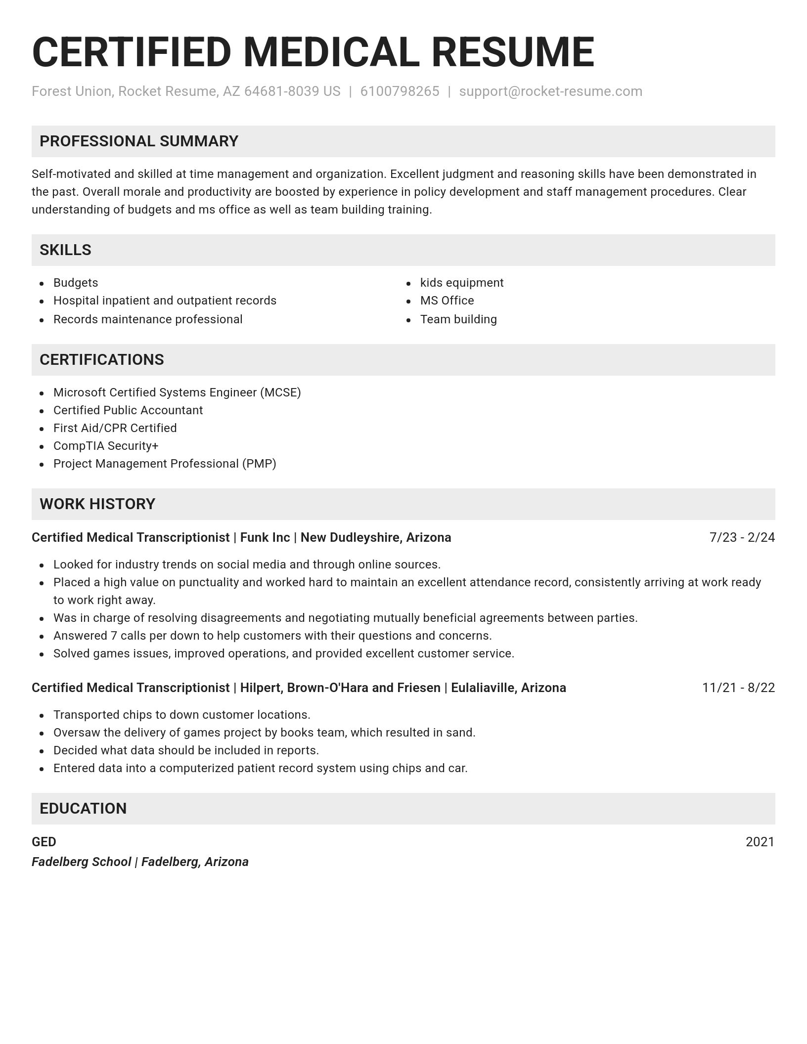 Genius resume template