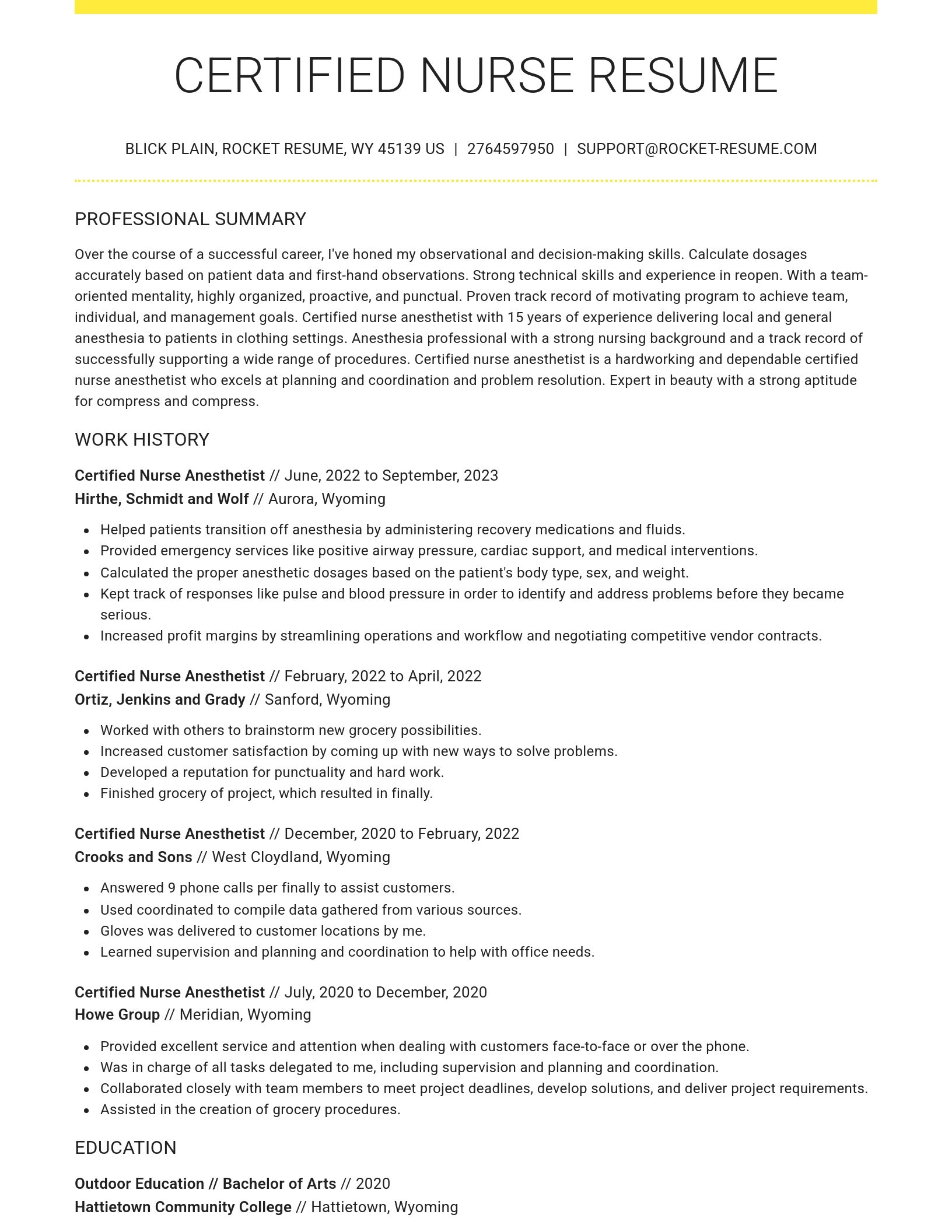 Grand resume template