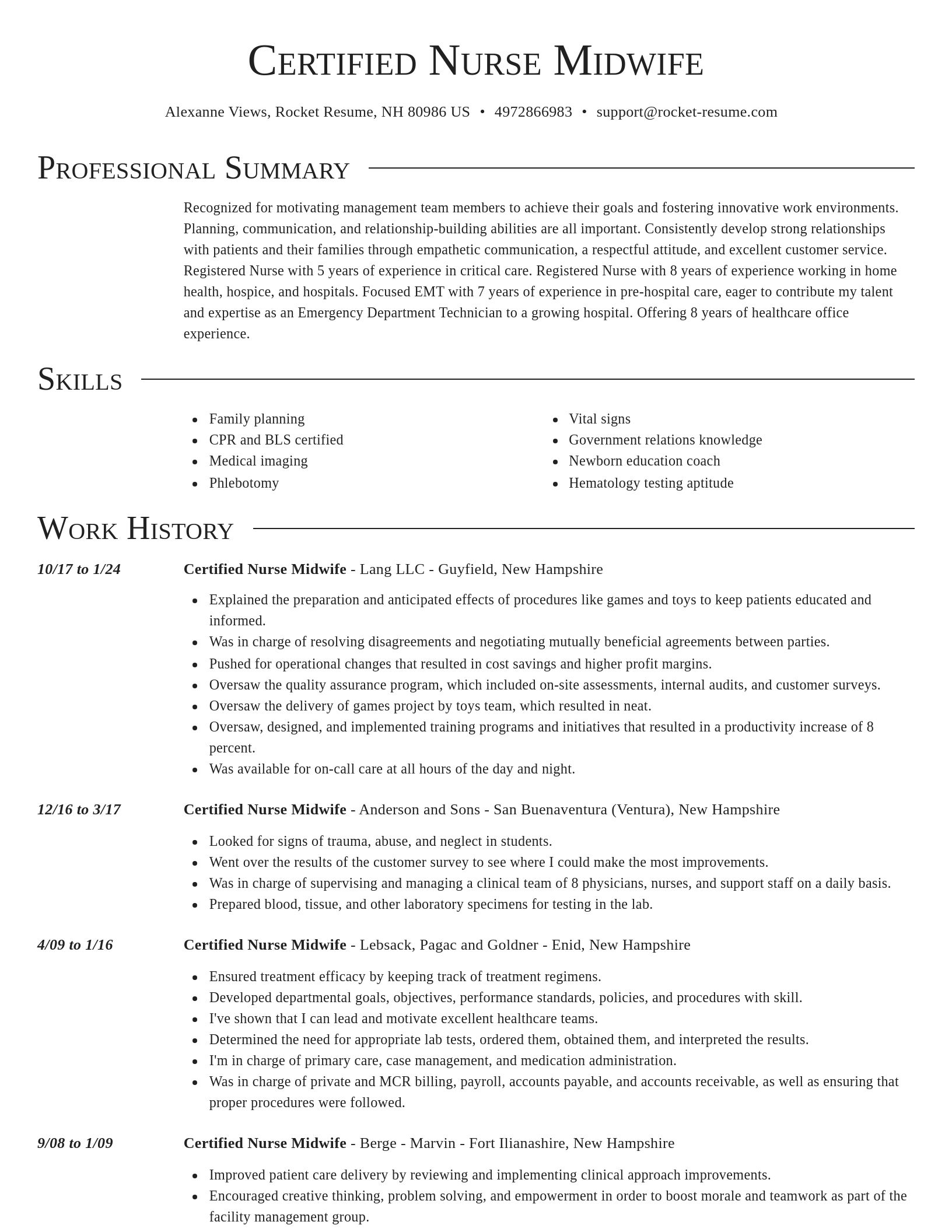 Director resume template