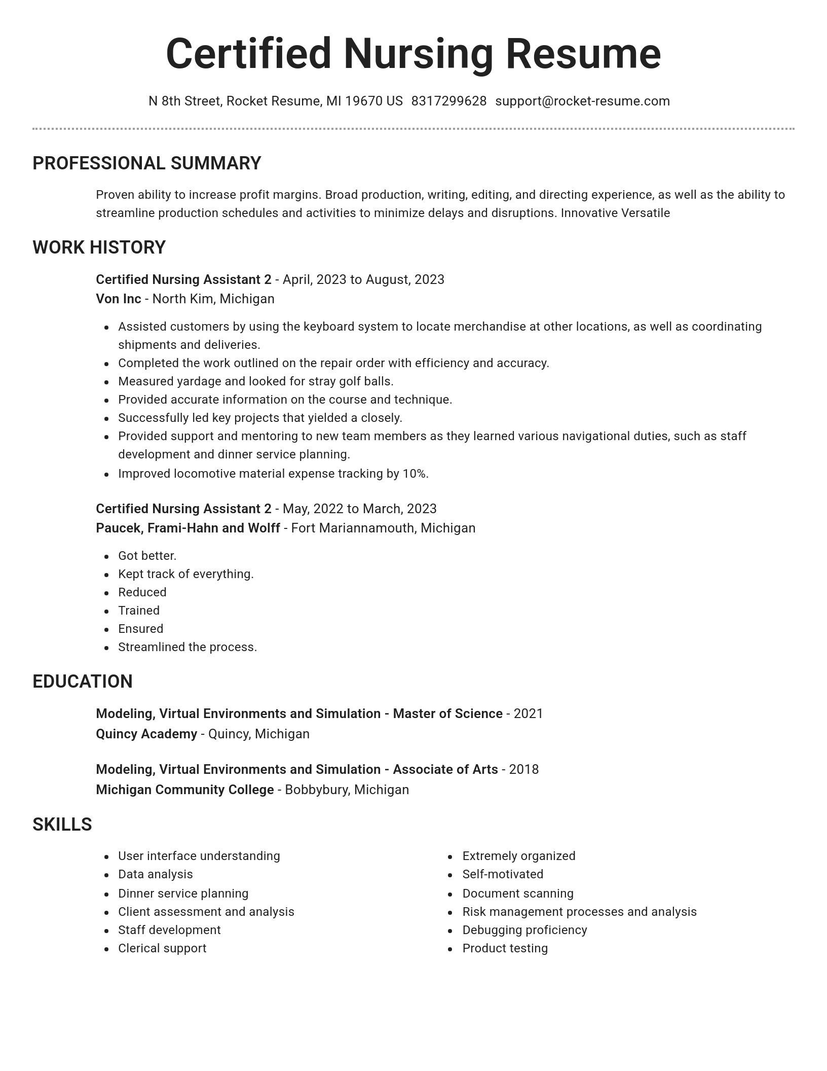 Brilliant resume template