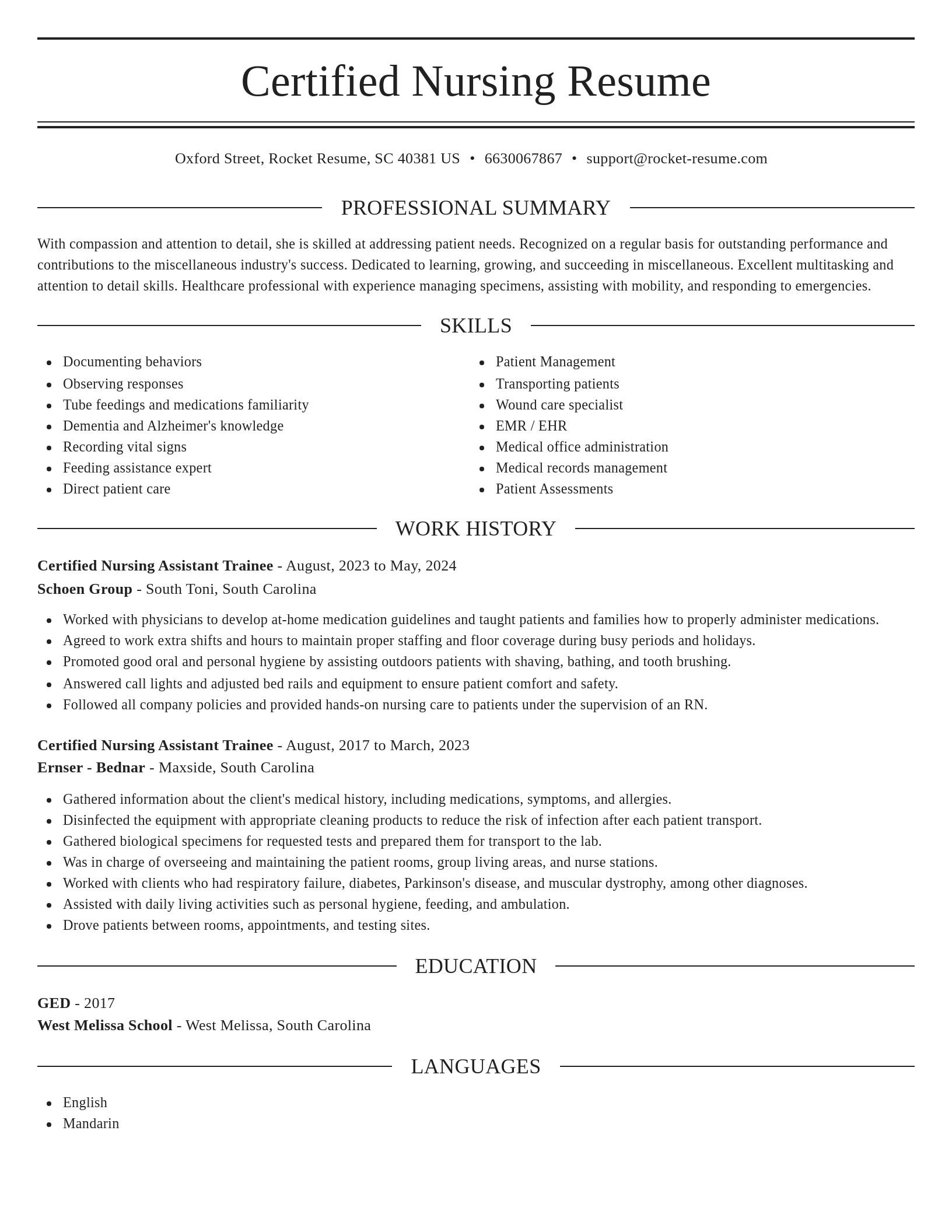 Elegant resume template
