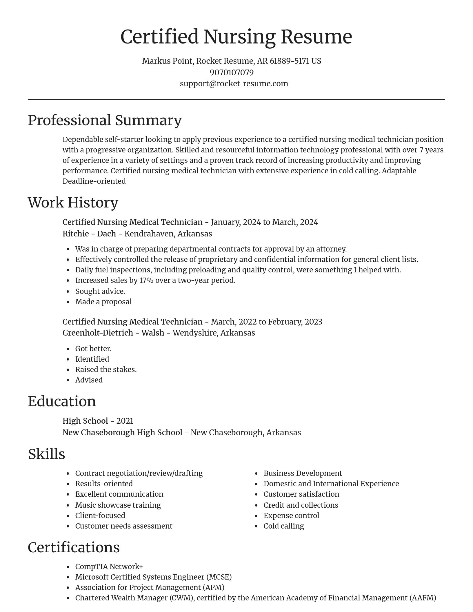 Focal Point resume template