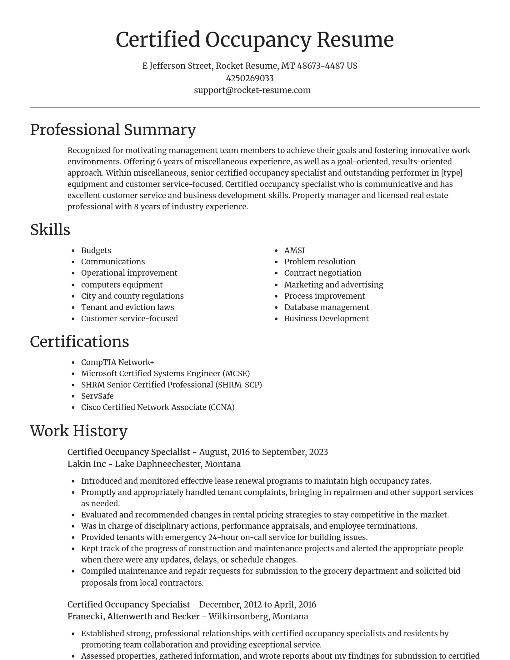 Focal Point resume template