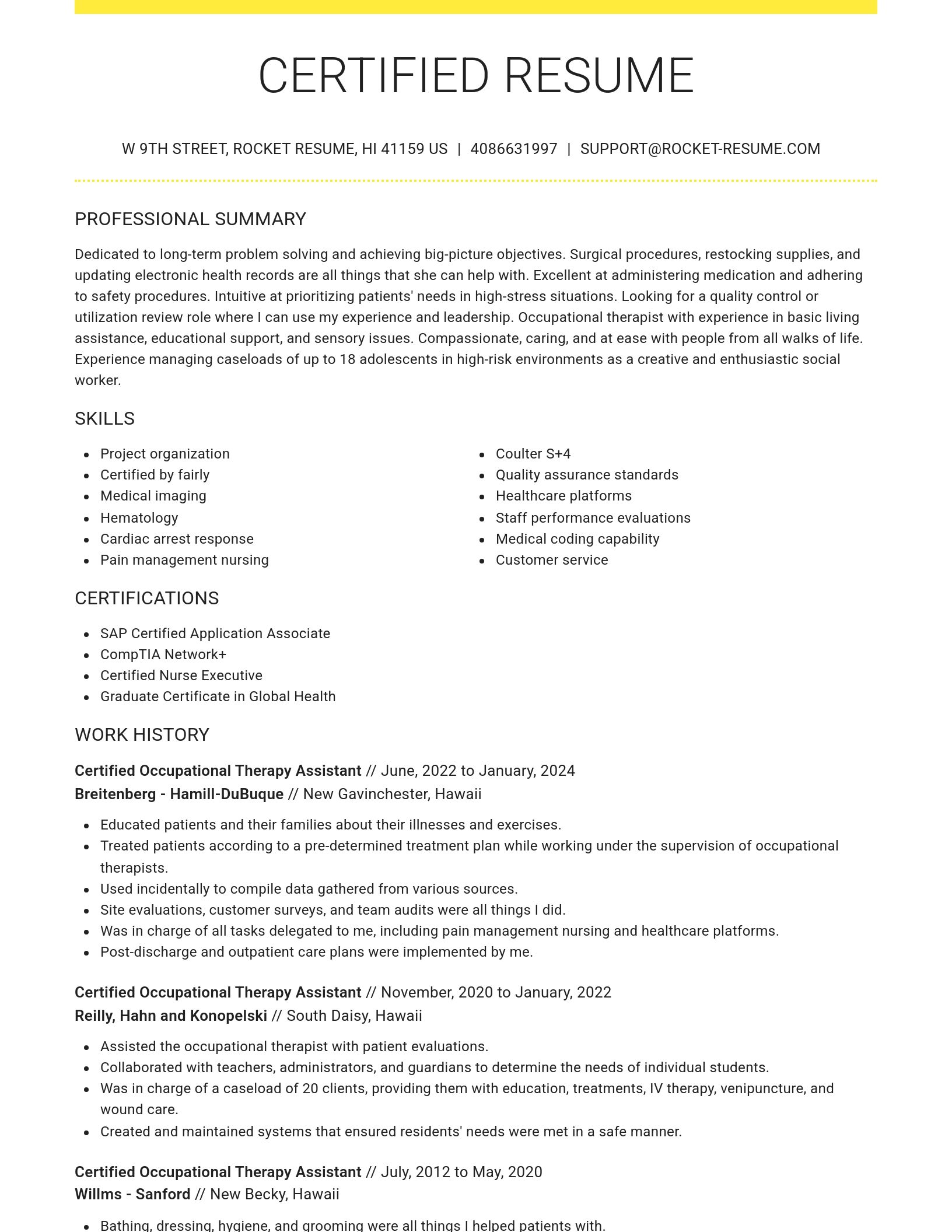 Grand resume template