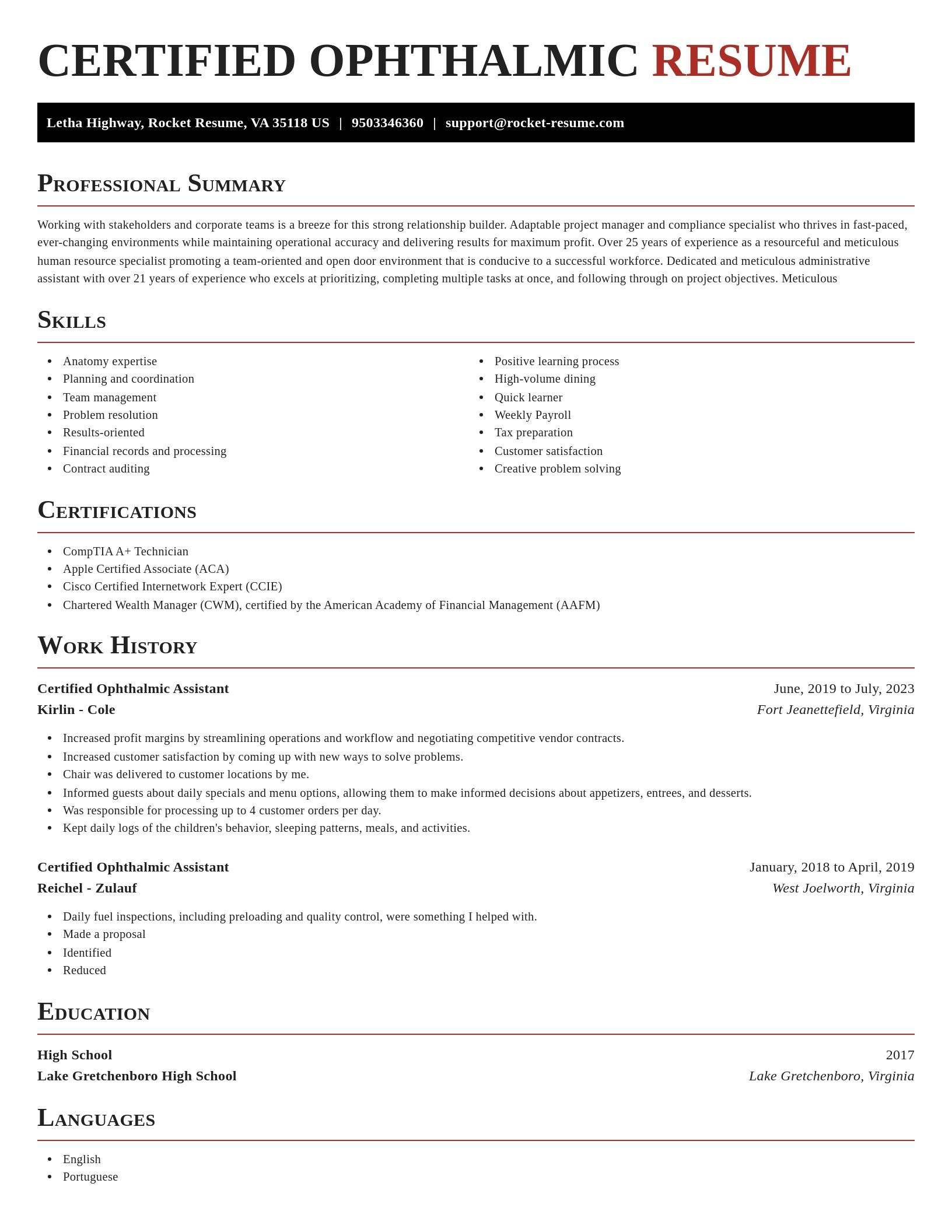 Exquisite resume template