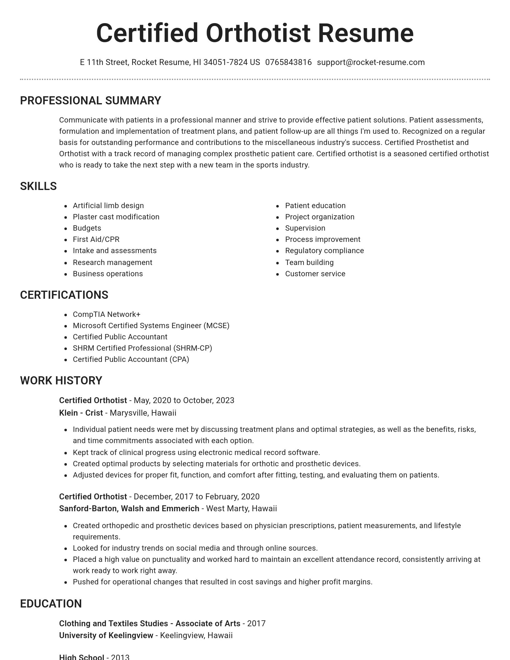 Brilliant resume template