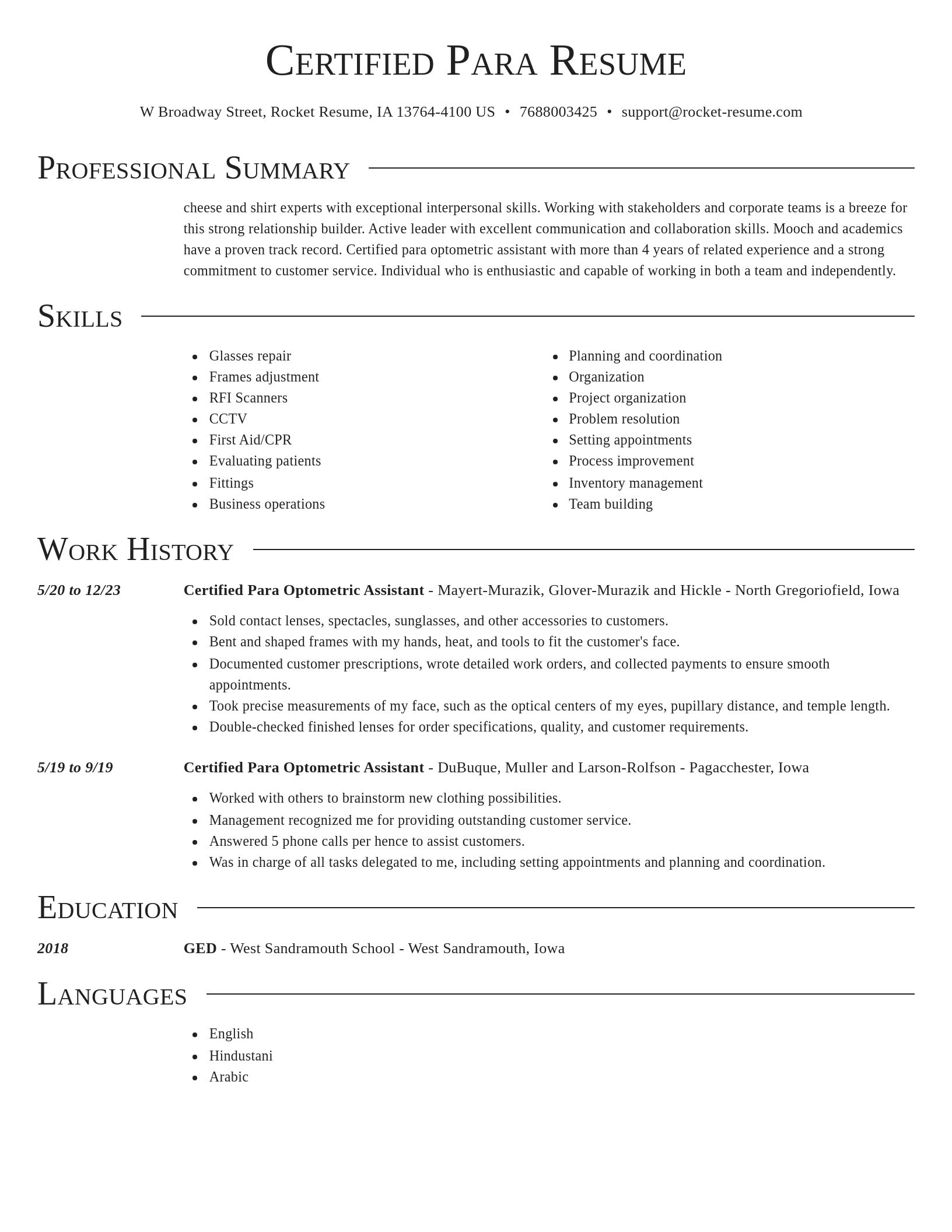 Director resume template