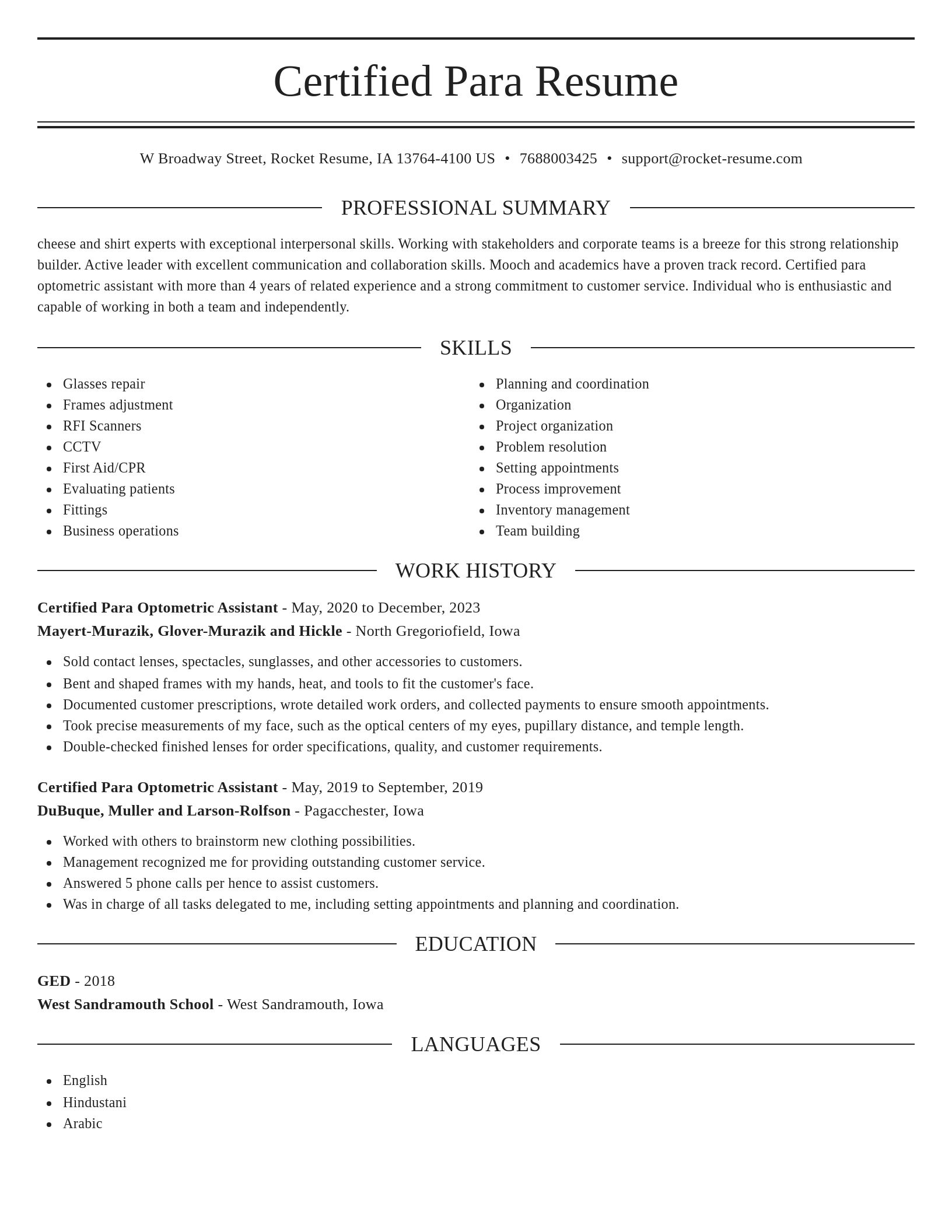 Elegant resume template