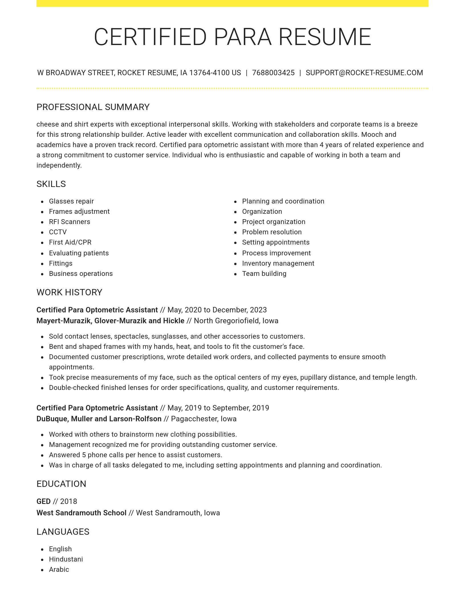 Grand resume template