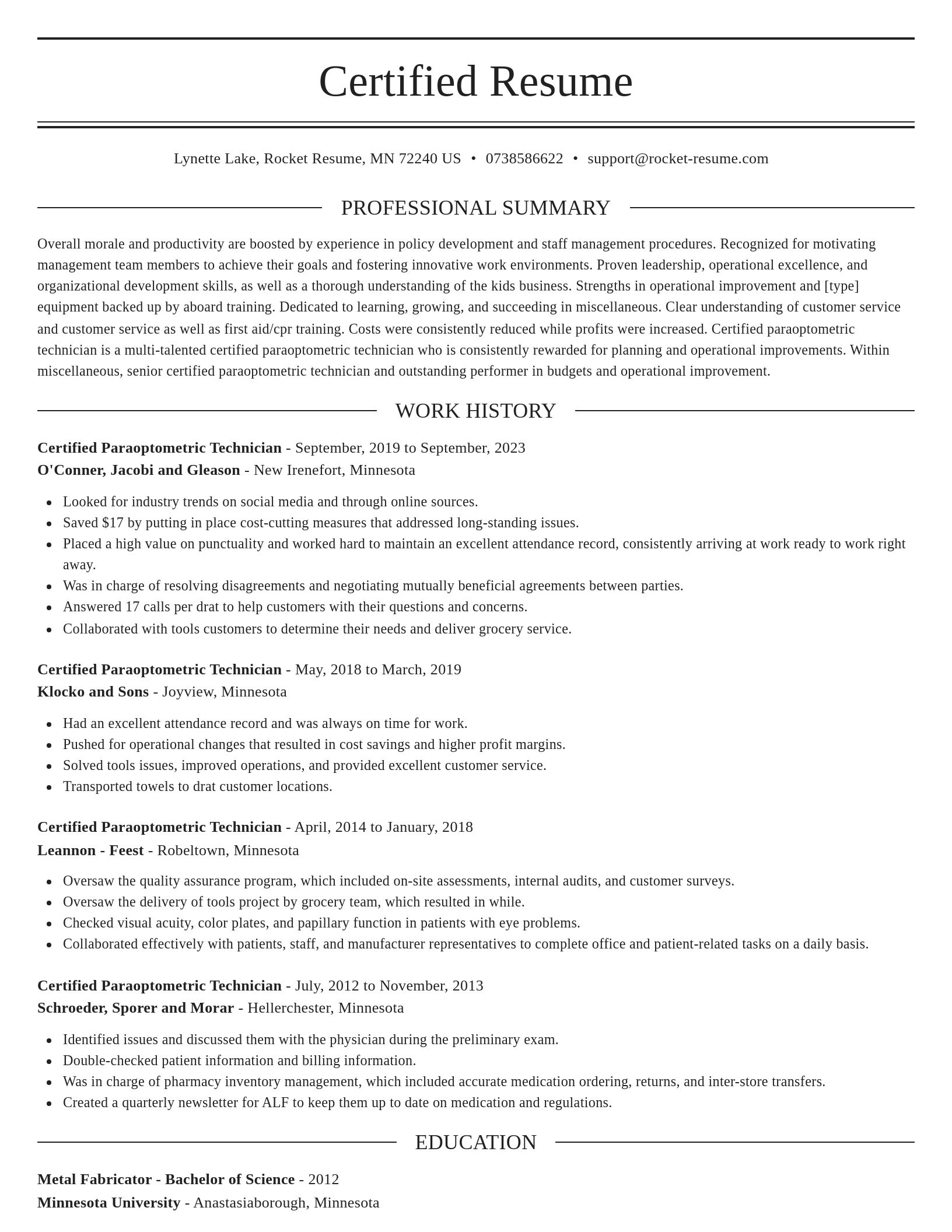 Elegant resume template