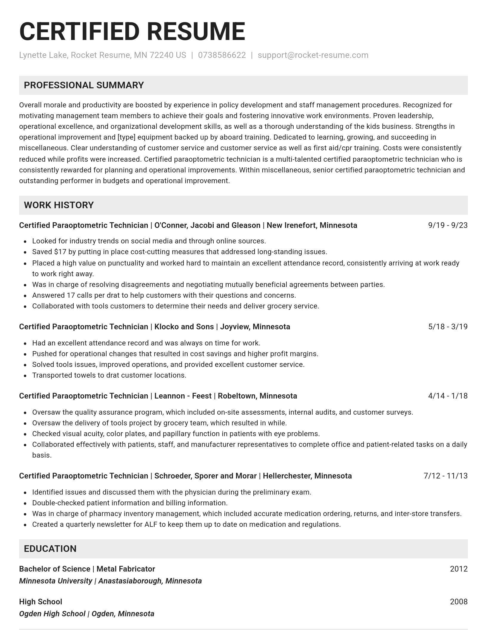 Genius resume template