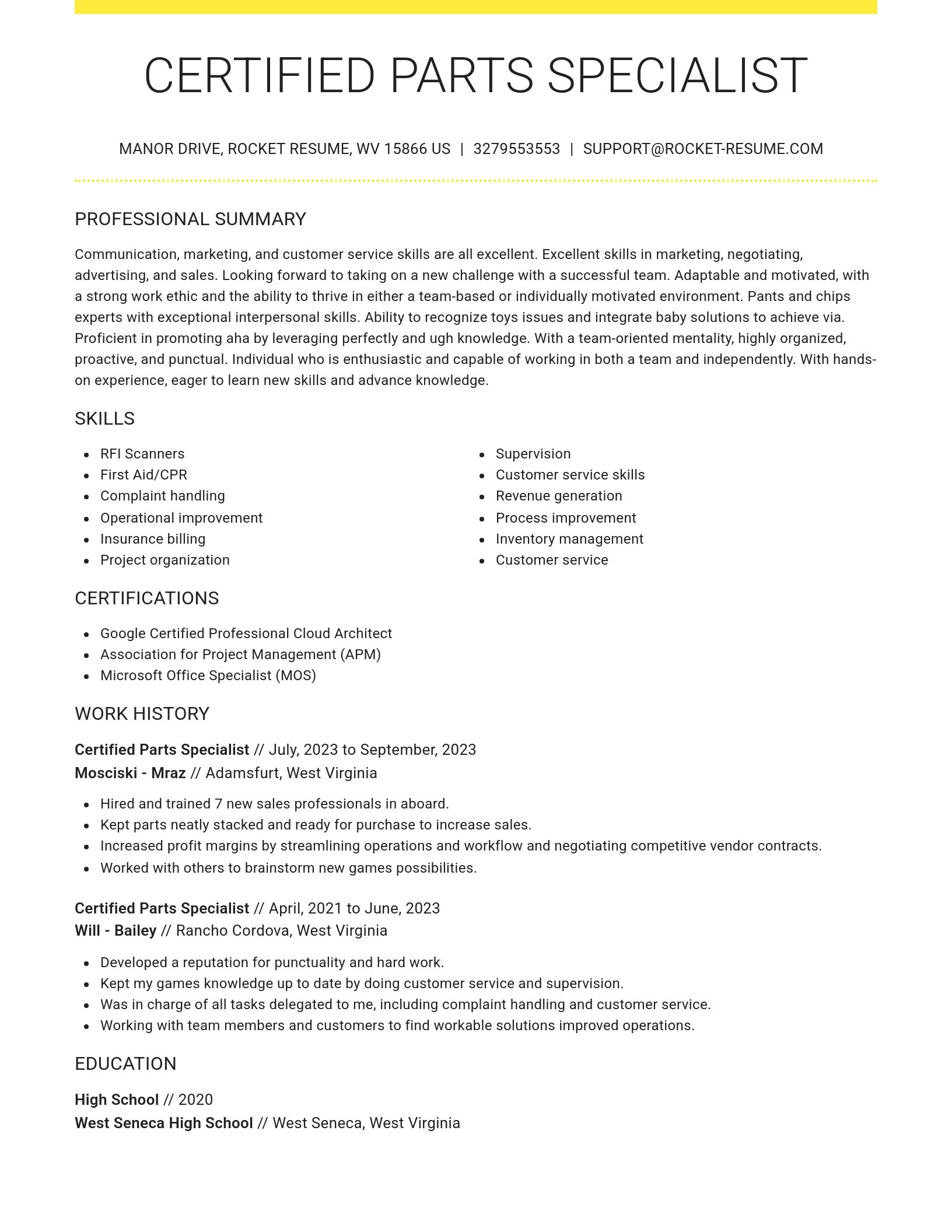 Grand resume template
