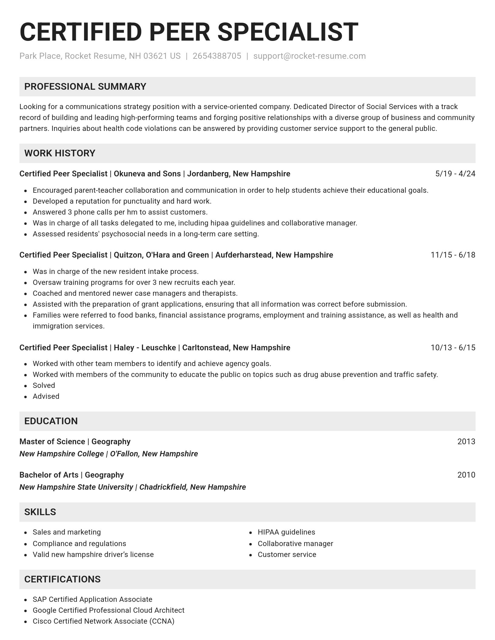 Genius resume template