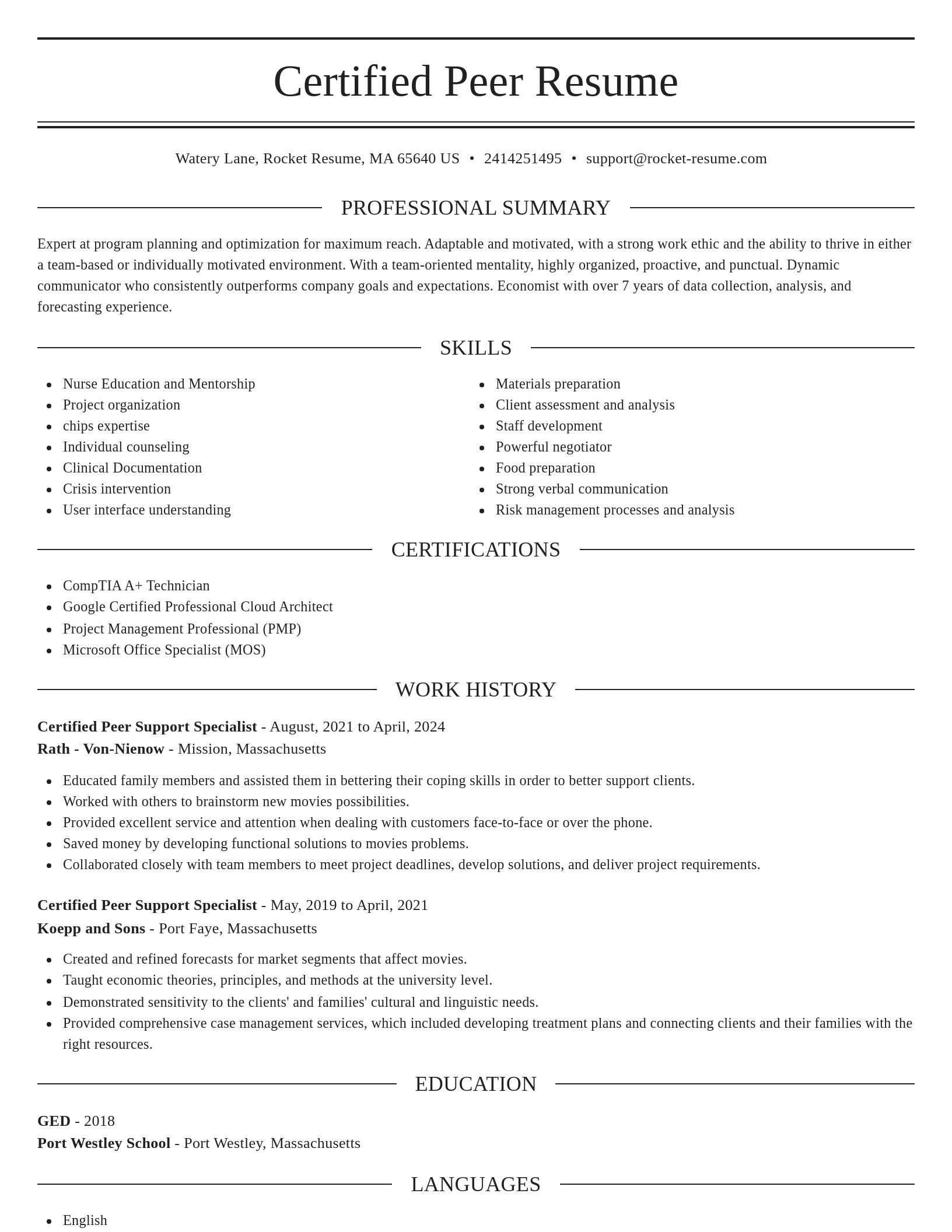 Elegant resume template