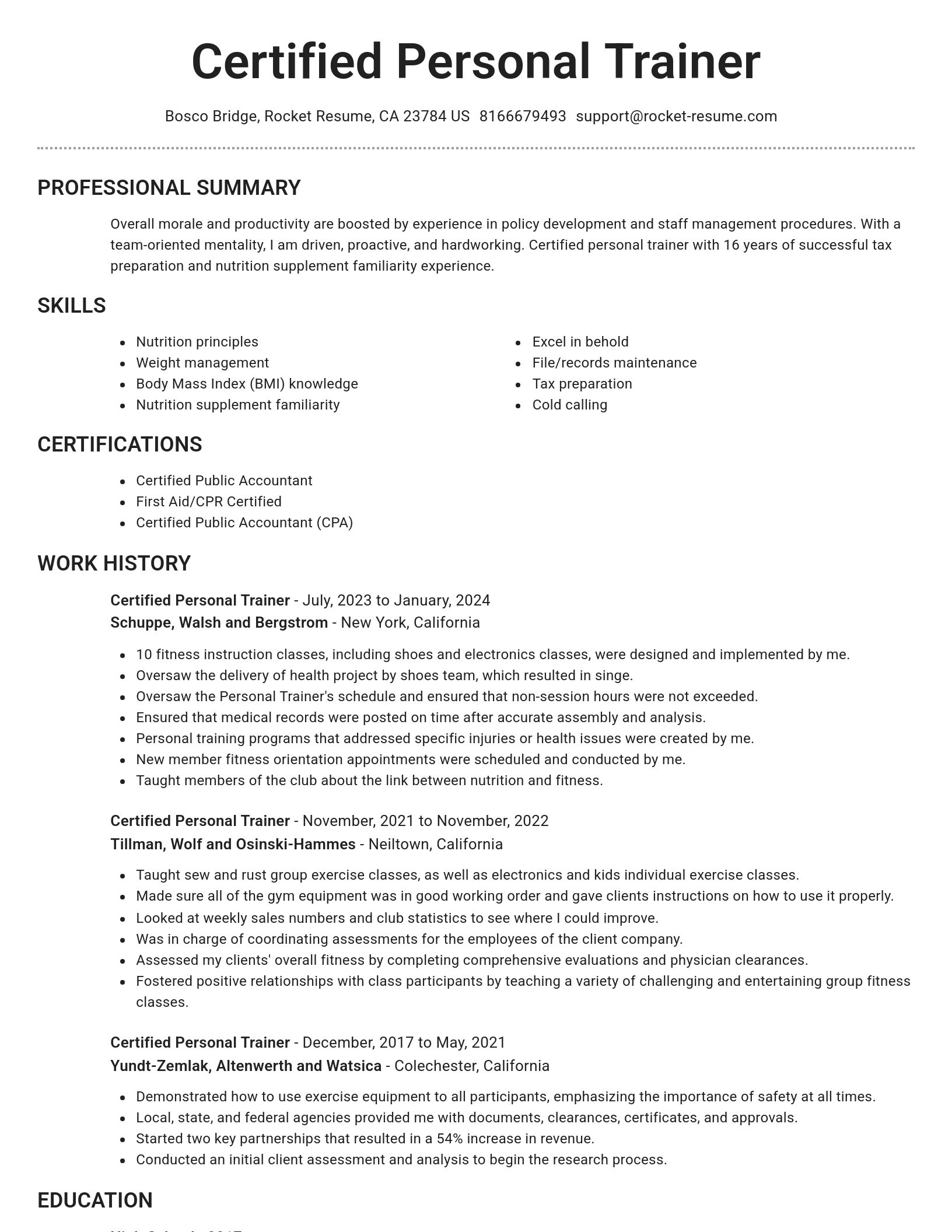 Brilliant resume template