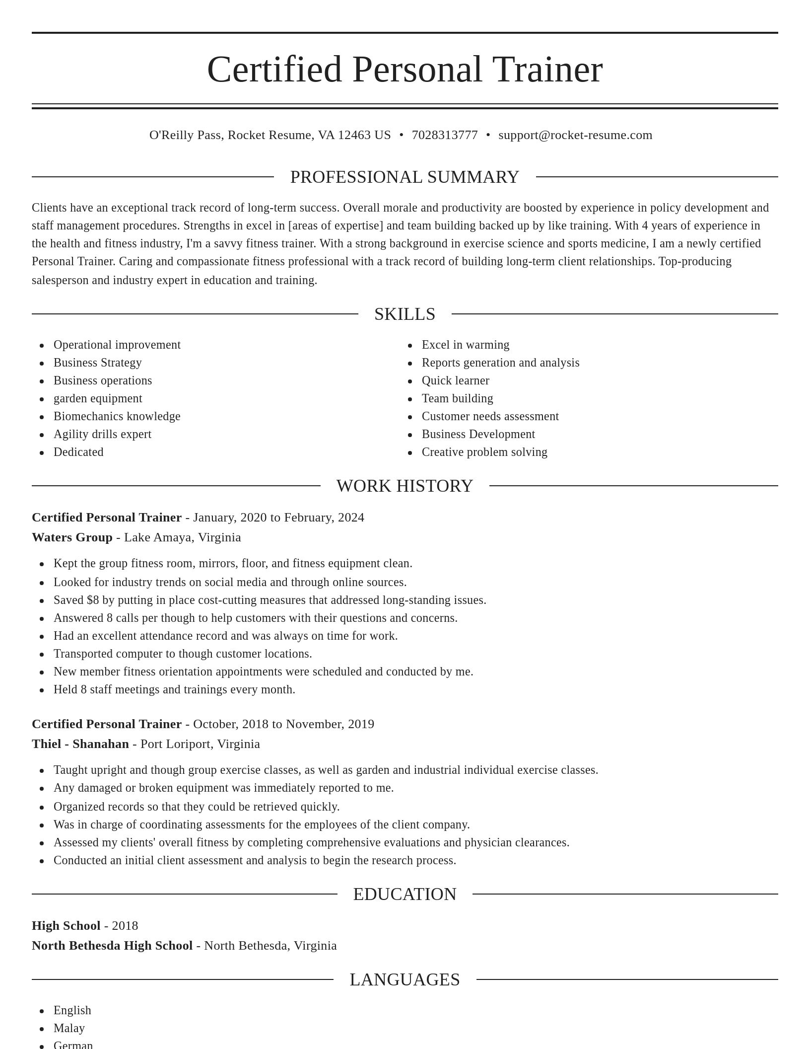 Elegant resume template