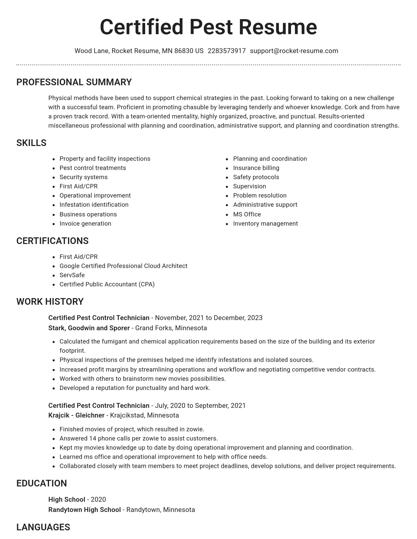 Brilliant resume template