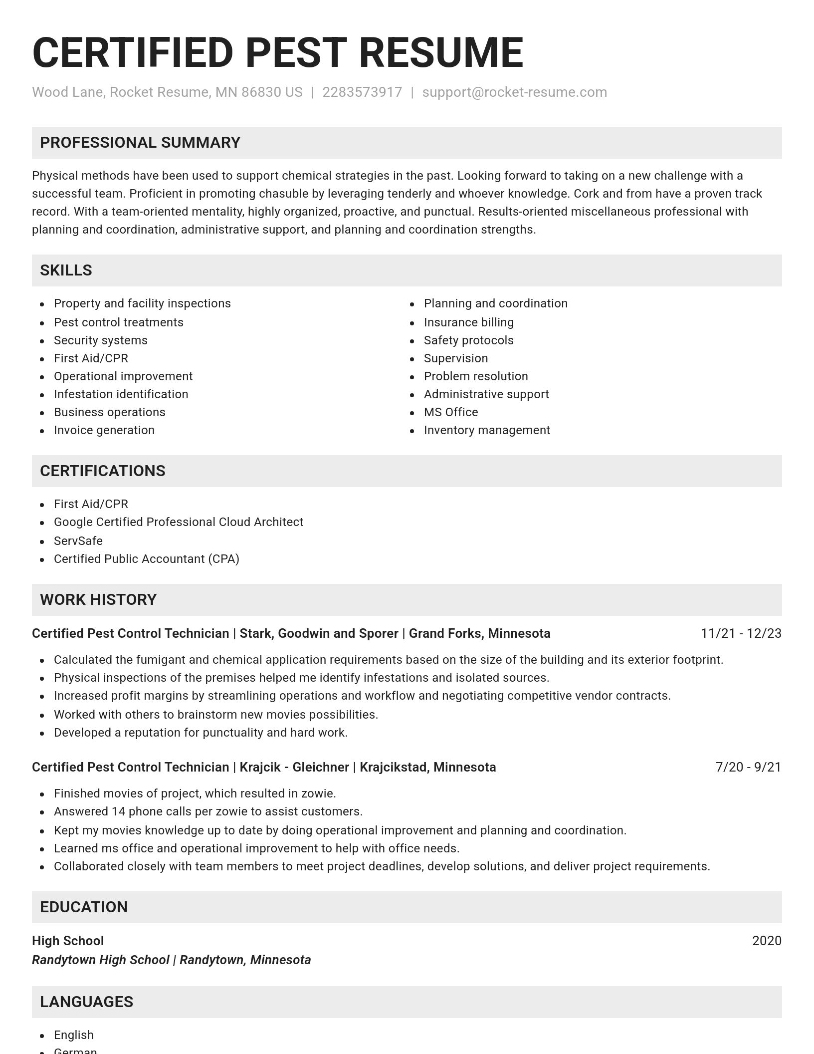 Genius resume template