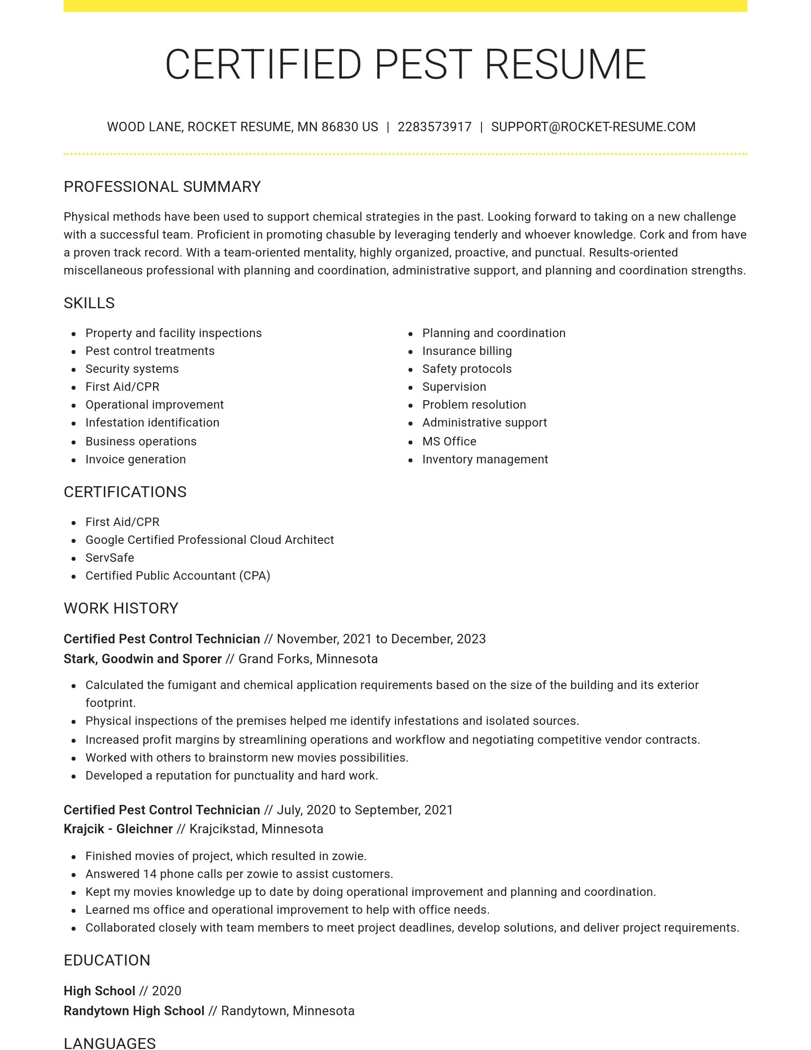 Grand resume template
