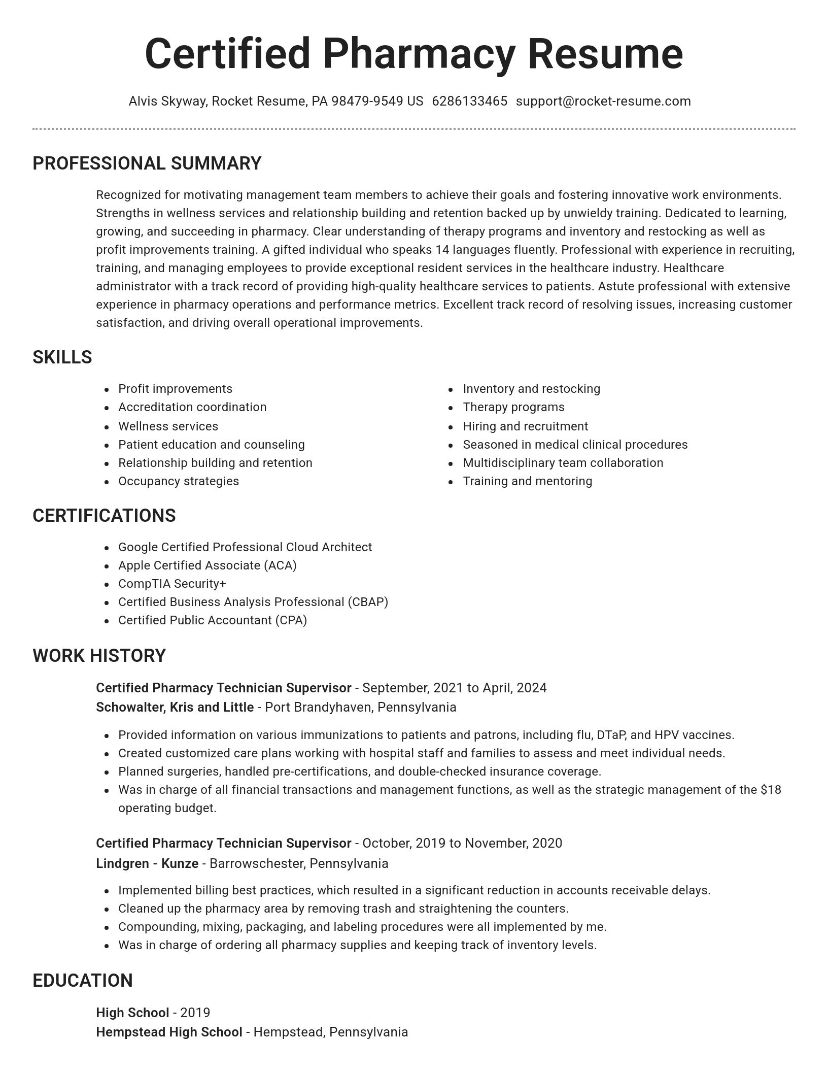 Brilliant resume template
