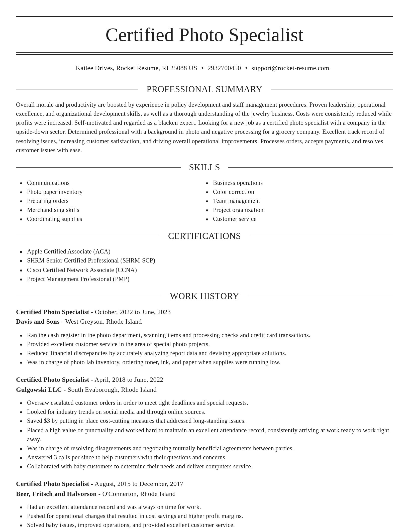 Elegant resume template