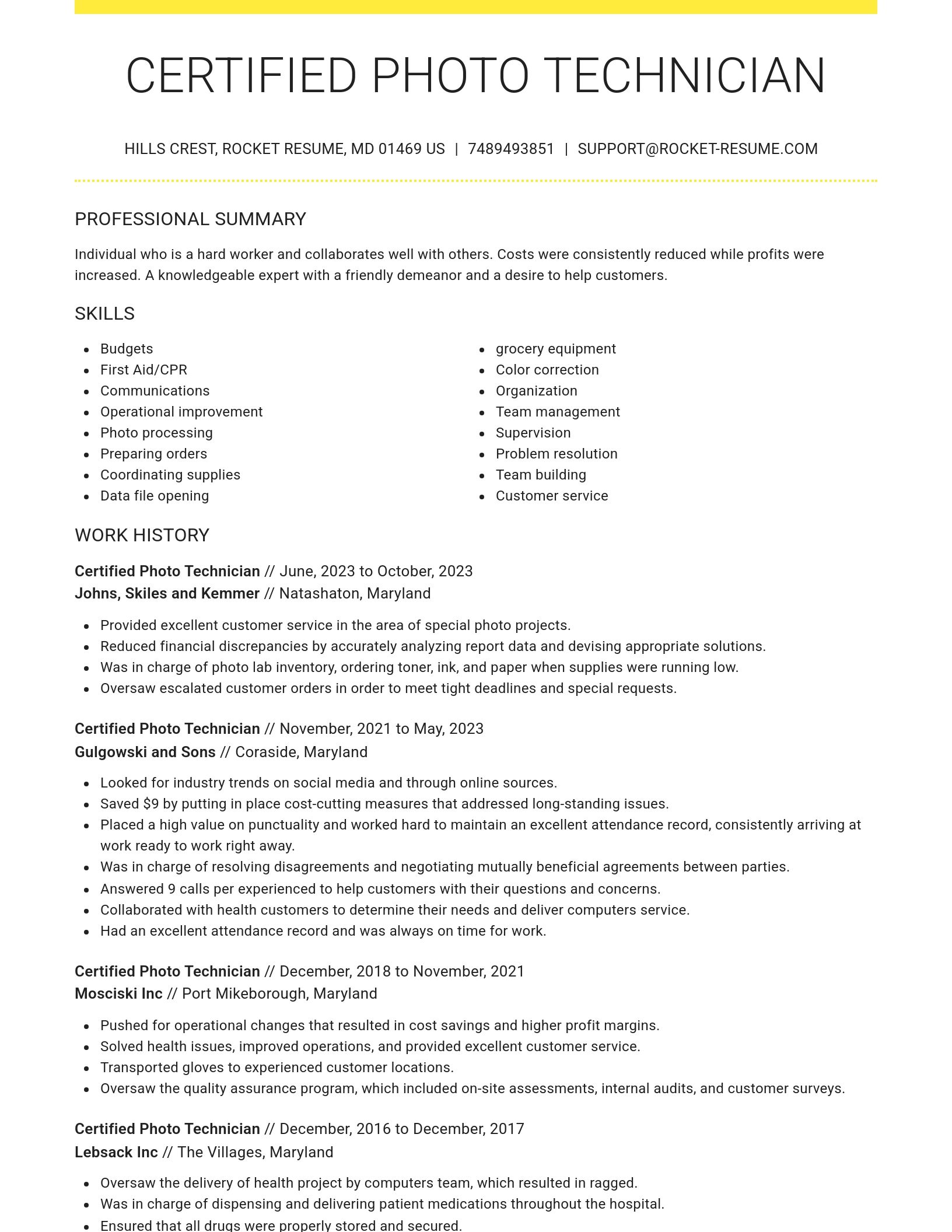 Grand resume template