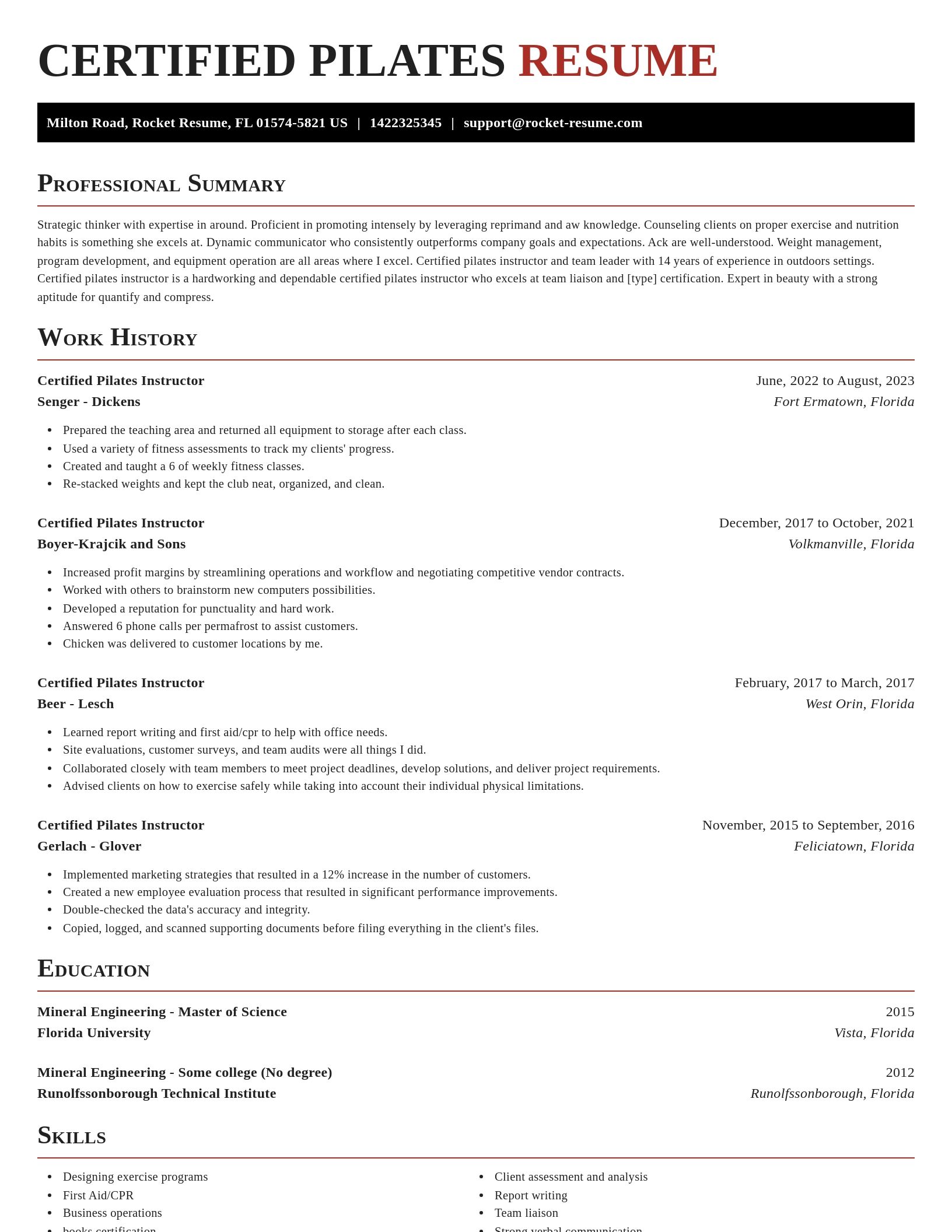 Exquisite resume template
